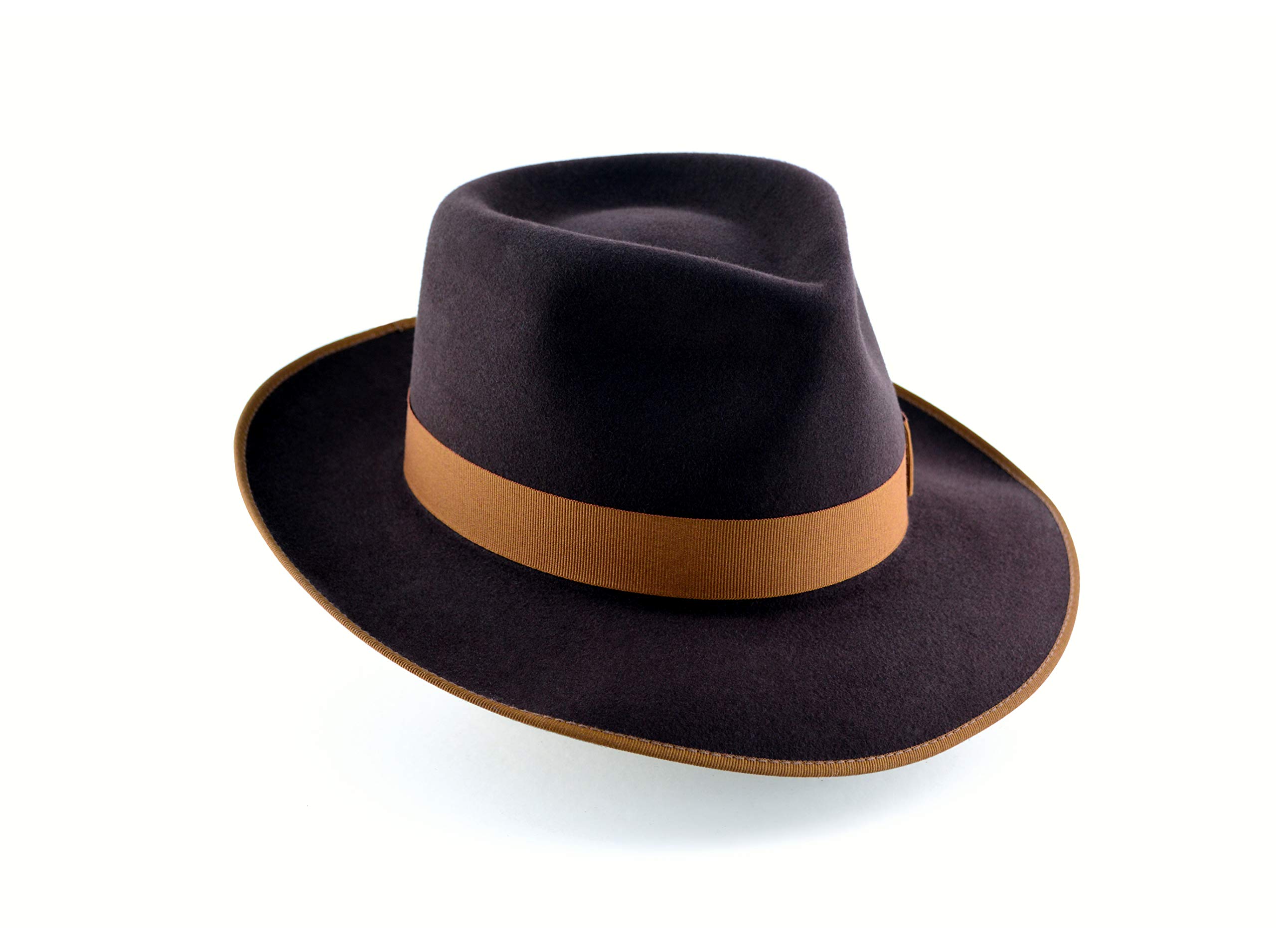 Custom Beaver Fur Felt Fedora Hat - Handmade to Order for Elegant Outfits