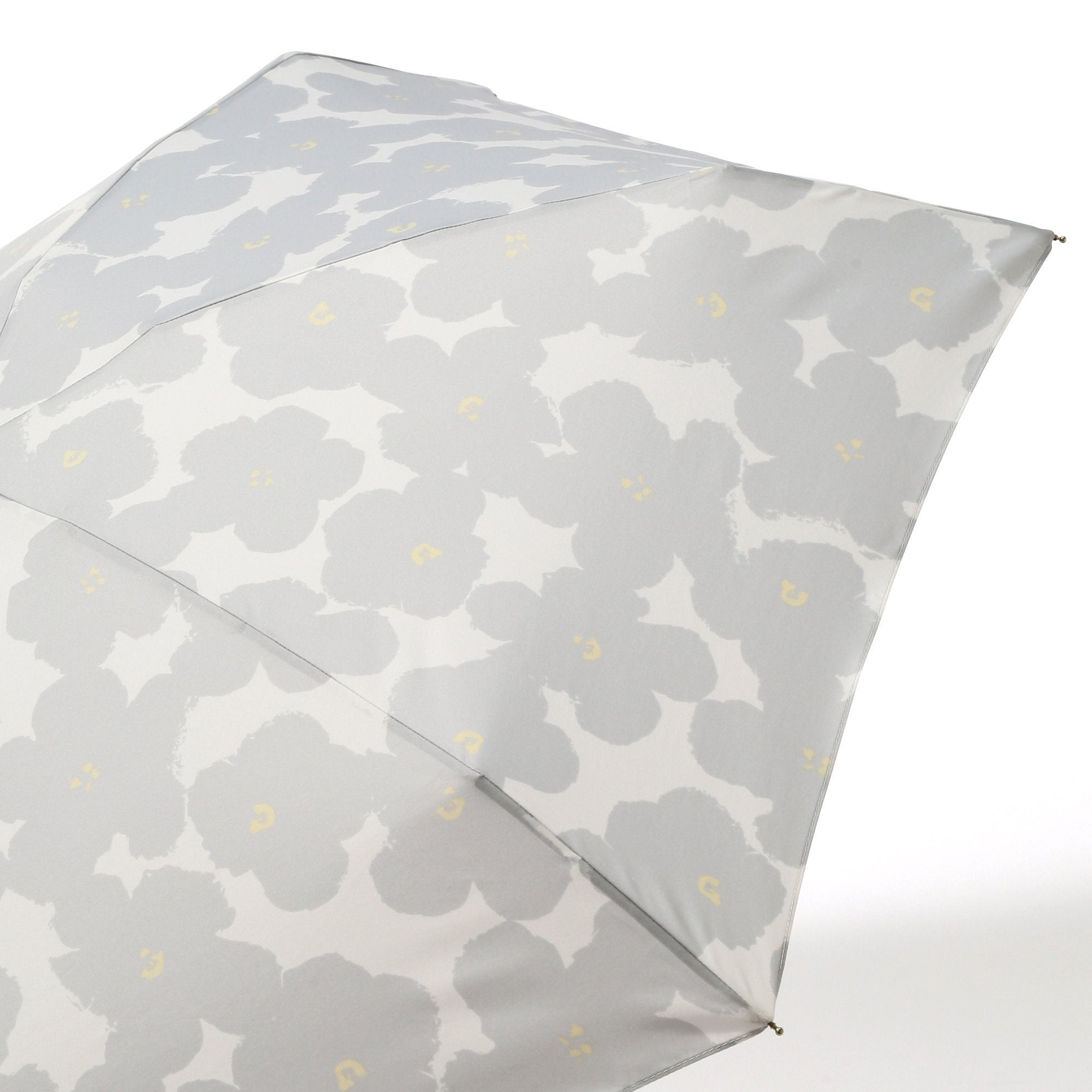 Hana Print Compact Folding Umbrella 50cm (19.7 Inches) - Lightweight Travel Umbrella for Women & Men, Windproof & Waterproof, Perfect for Rainy Days, Commuting, and Outdoor Activities - Gray