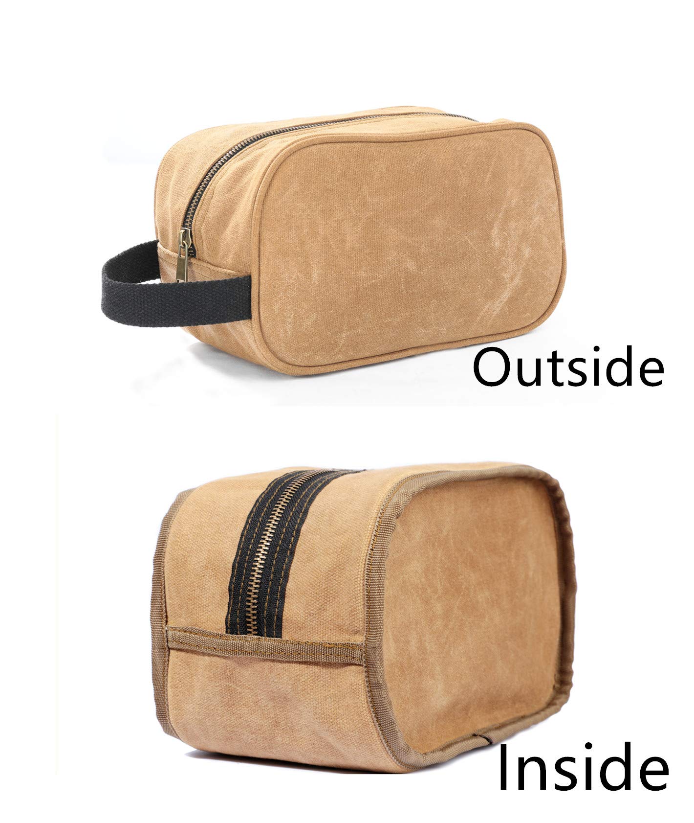 Heavy Duty 16 OZ Waxed Canvas Tool Bag - Multi-Purpose Work Pouch & Tote Organizer for Tools, DIY Supplies & Outdoor Gear (Khaki) | Perfect for Construction, Camping & Home Improvement Projects