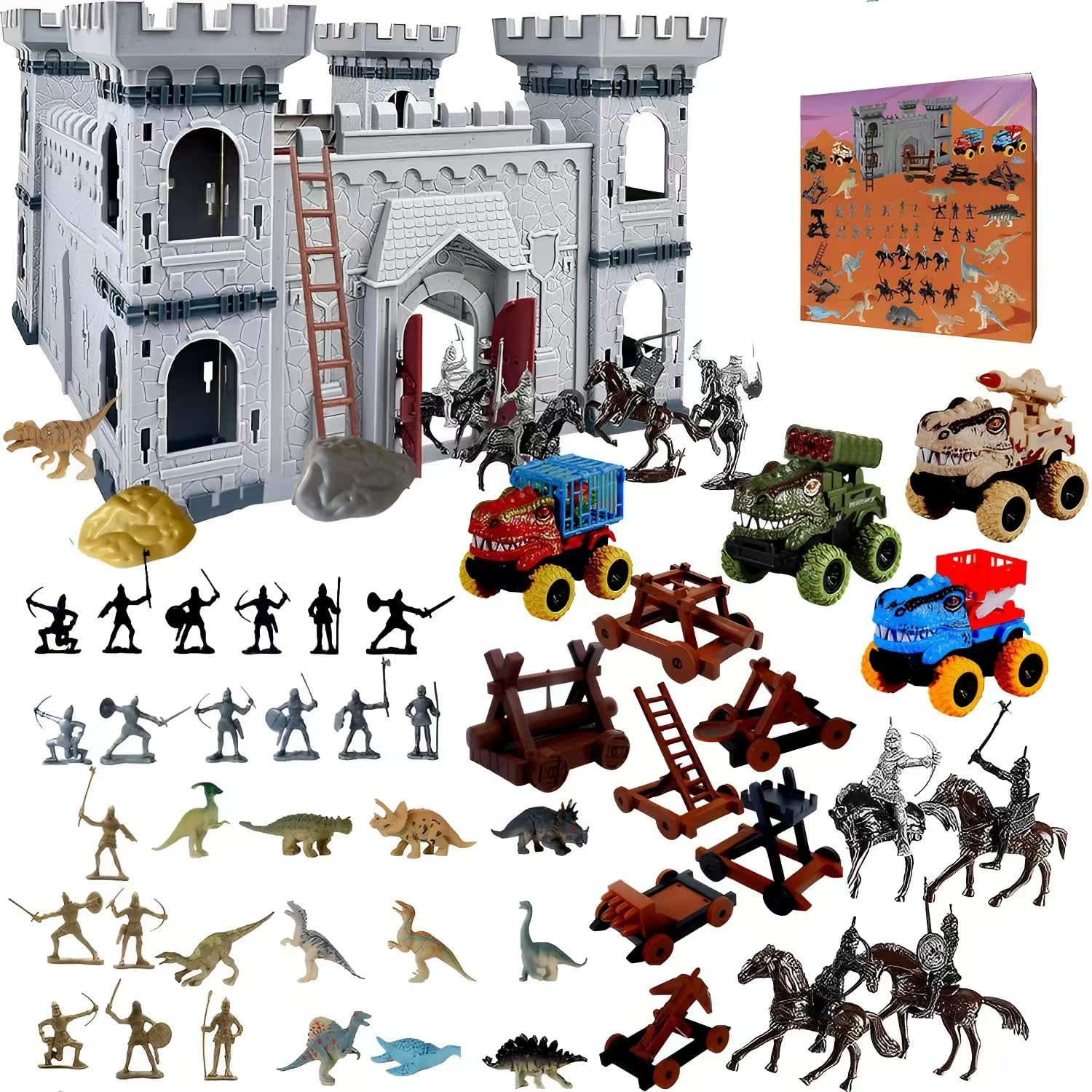 Medieval Castle Building Toy Set - DIY Knight & Soldier Figures for Kids - Creative Play & Battle Scenes - Perfect for History Enthusiasts & Educational Playtime