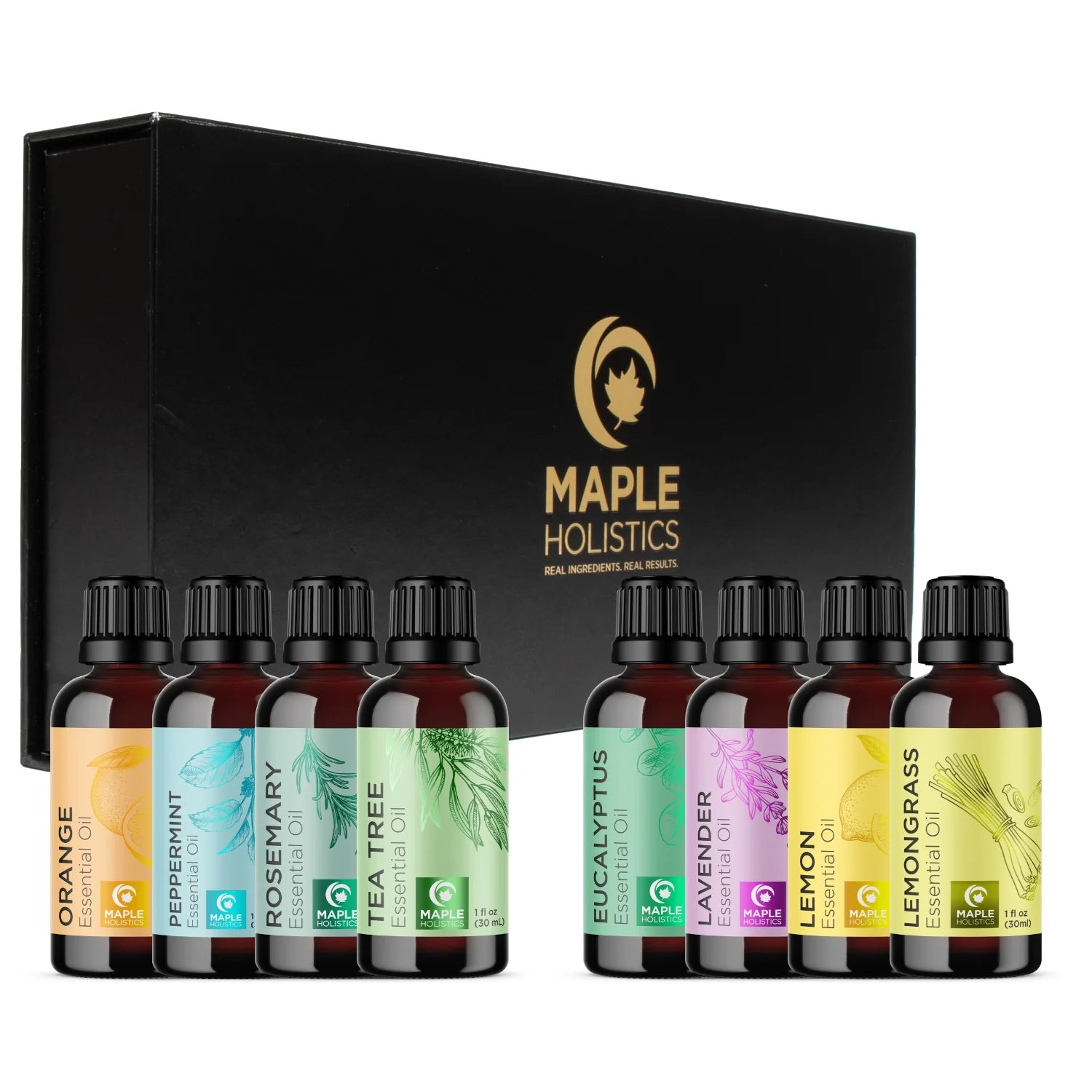 1 OZ Premium Essential Oils Set - 100% Pure Aromatherapy Oils for Diffusers, Massage & Relaxation - Perfect for Home Spa, Yoga & Stress Relief