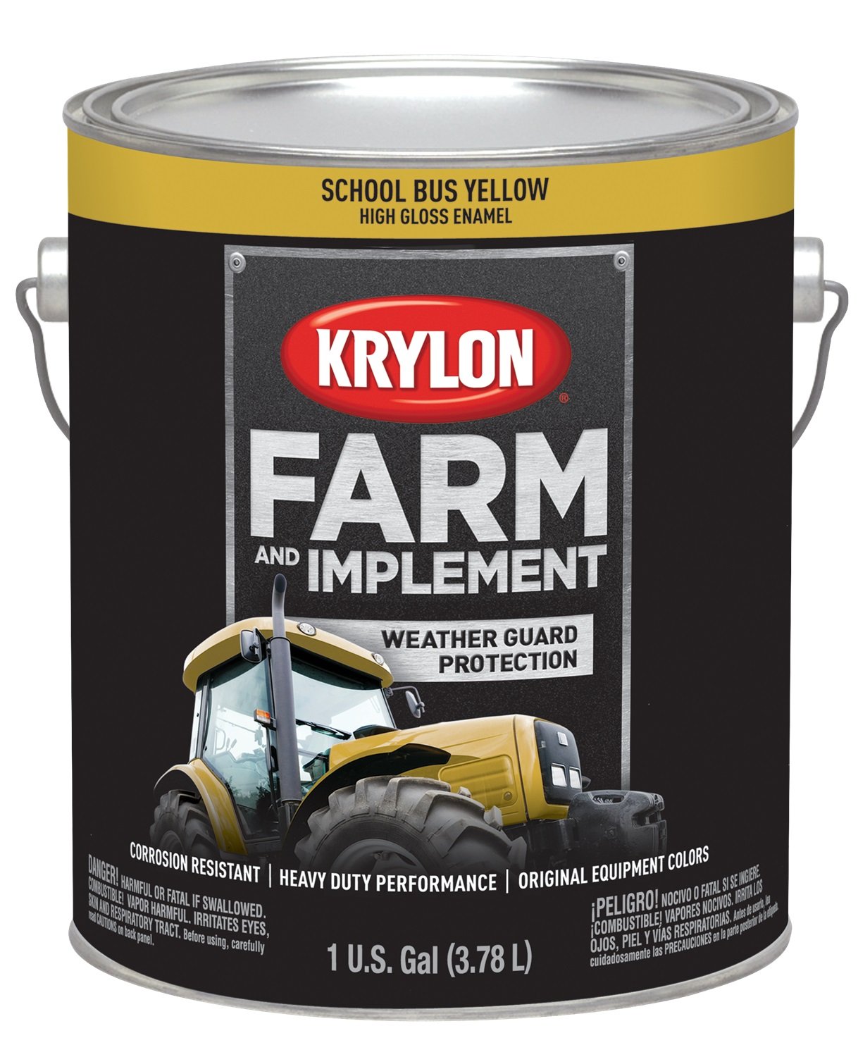 School Bus Yellow Paint Gallons - Transport Yellow for Vehicles & Safety Markings | Perfect for School Buses, Construction Equipment & Road Safety Applications