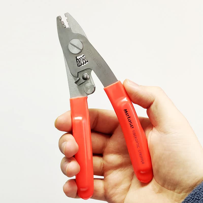 MTW High Precision Fiber Optic Cleaver & Stripper Tool Kit - 3 Hole Stripper, Stainless Steel Construction for Fiber Optic Cable Splicing & Network Installation