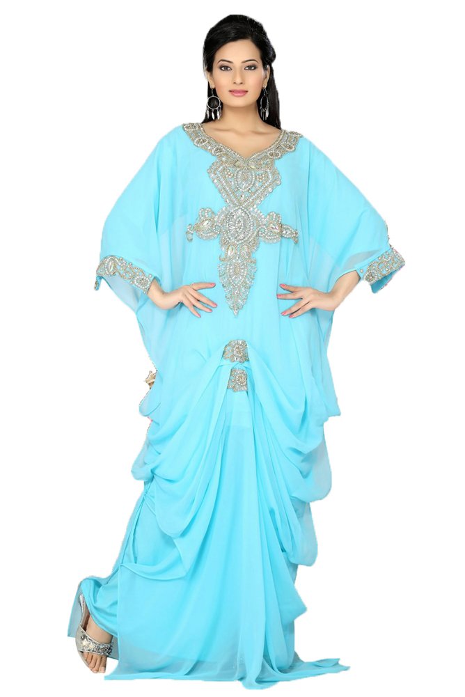 Kolkozy Fashion Women's Kaftan Dresses - Elegant Boho Maxi Dress for Summer, Beach, and Vacation | Flowy Loose Fit Tunic with Pockets
