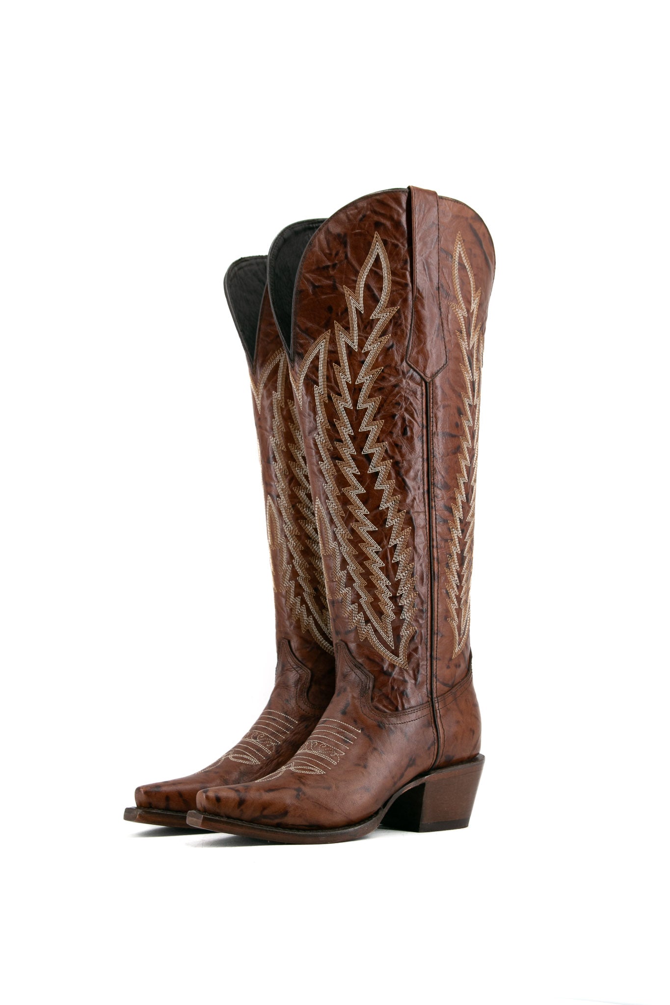 Valentina Tall Wide Calf Snip Toe Cowgirl Boots for Women - Comfortable Western Riding Boots for Country Dancing & Outdoor Adventures