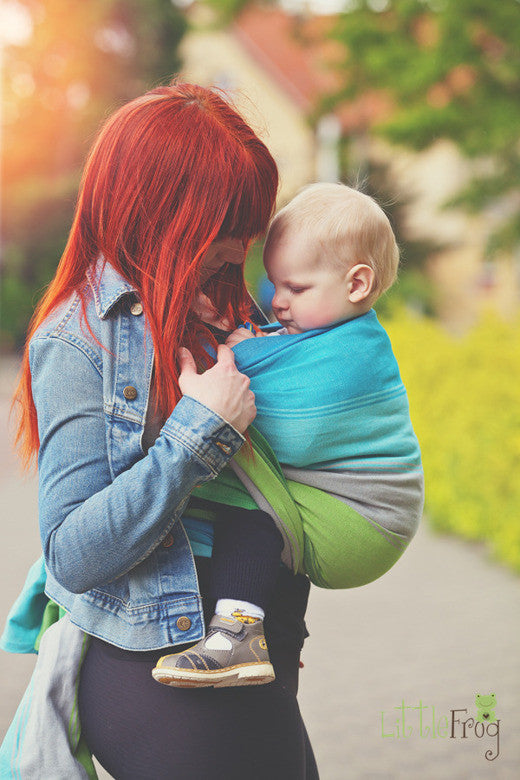 Soft & Breathable Little Frog Cotton Linen Woven Baby Wrap - Perfect for Babywearing, Nursing, and Hands-Free Parenting