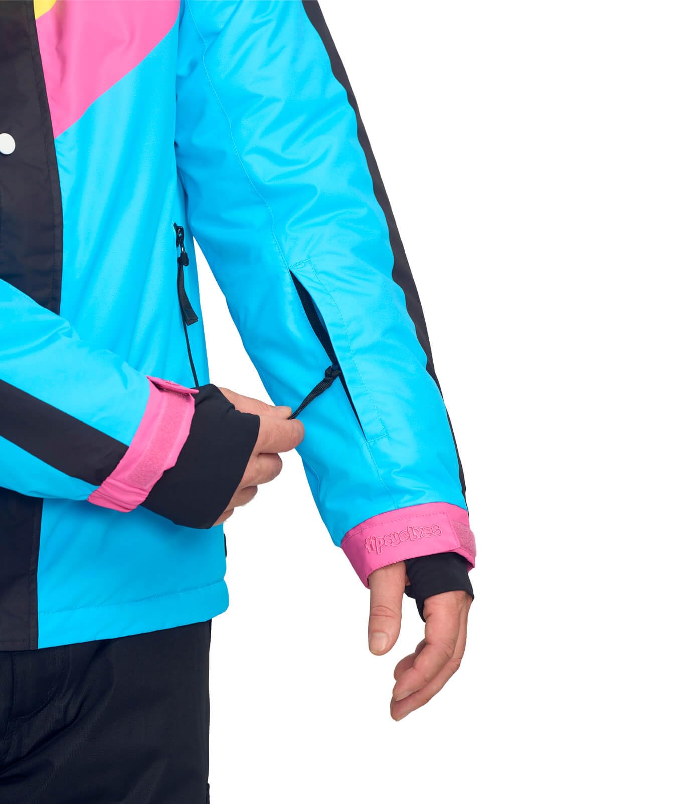 Fun & Colorful Men's Ski Jackets - Waterproof Hooded Snow Jacket for Adults | Après Ski Outerwear for Winter Sports & Cold Weather