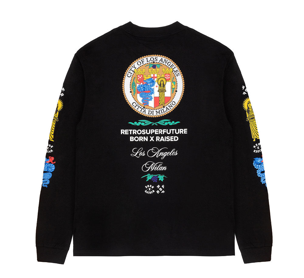 BORN X RAISED Long Sleeve T-Shirt for Men - Streetwear Fashion Cotton Tee - Perfect for Casual Wear, Urban Style & Street Photography