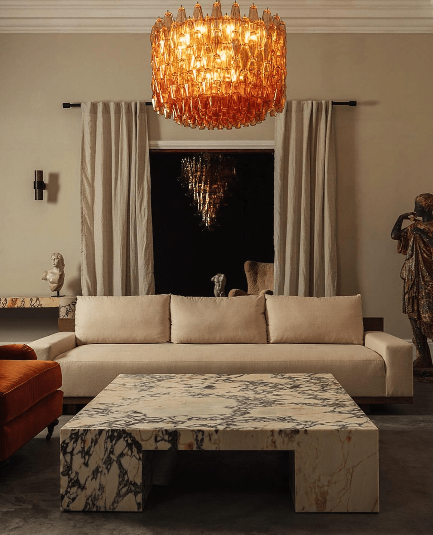 Drum Sorrento Chandelier - Modern Crystal Ceiling Light Fixture for Dining Room, Living Room & Bedroom | Elegant Lighting for Home Decor