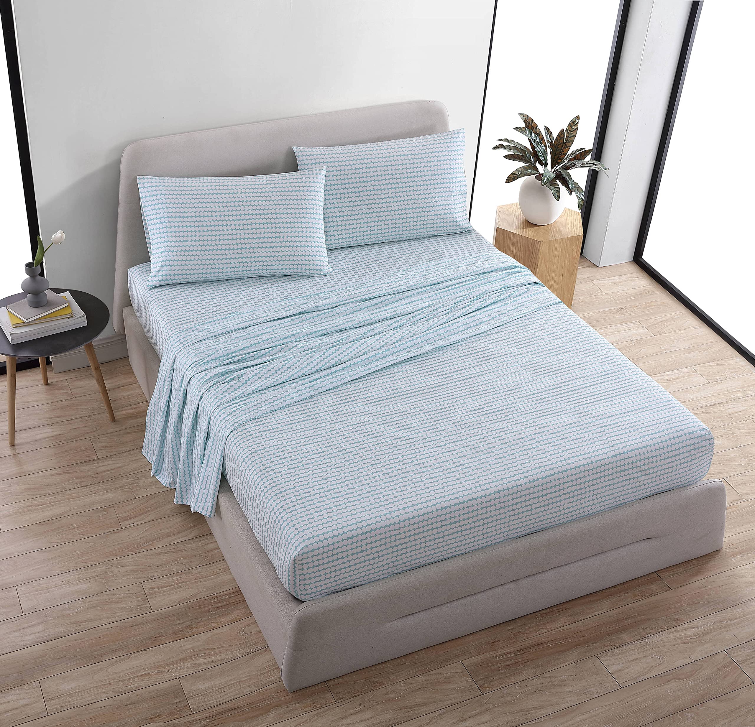 Marimekko King Cotton Percale Sheets - Crisp Cool Bedding for Home Decor