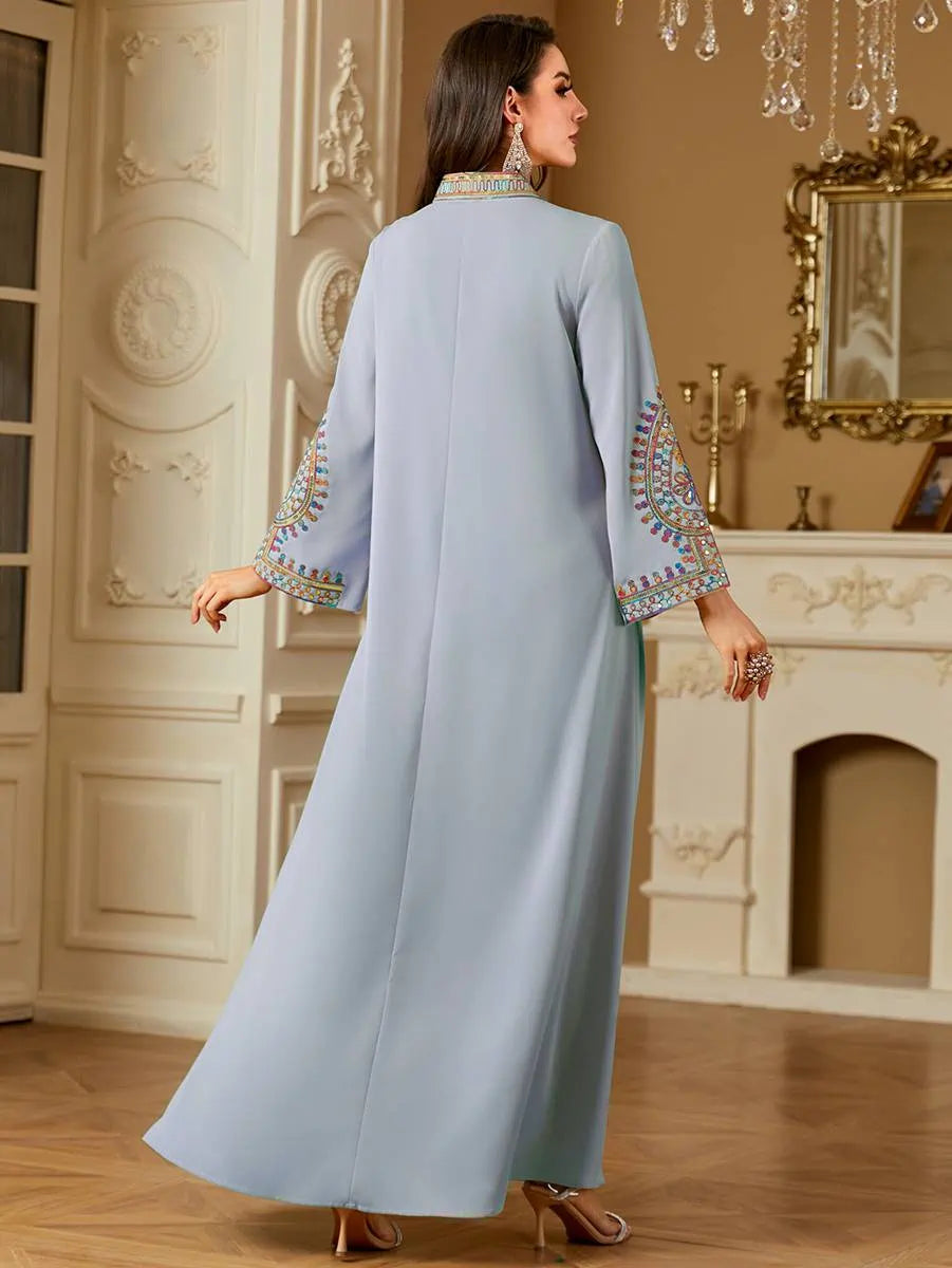 Elegant Eid Dress for Women - Embroidered Caftan Kaftan Dress #254219 | Perfect for Eid Celebrations, Weddings & Special Occasions
