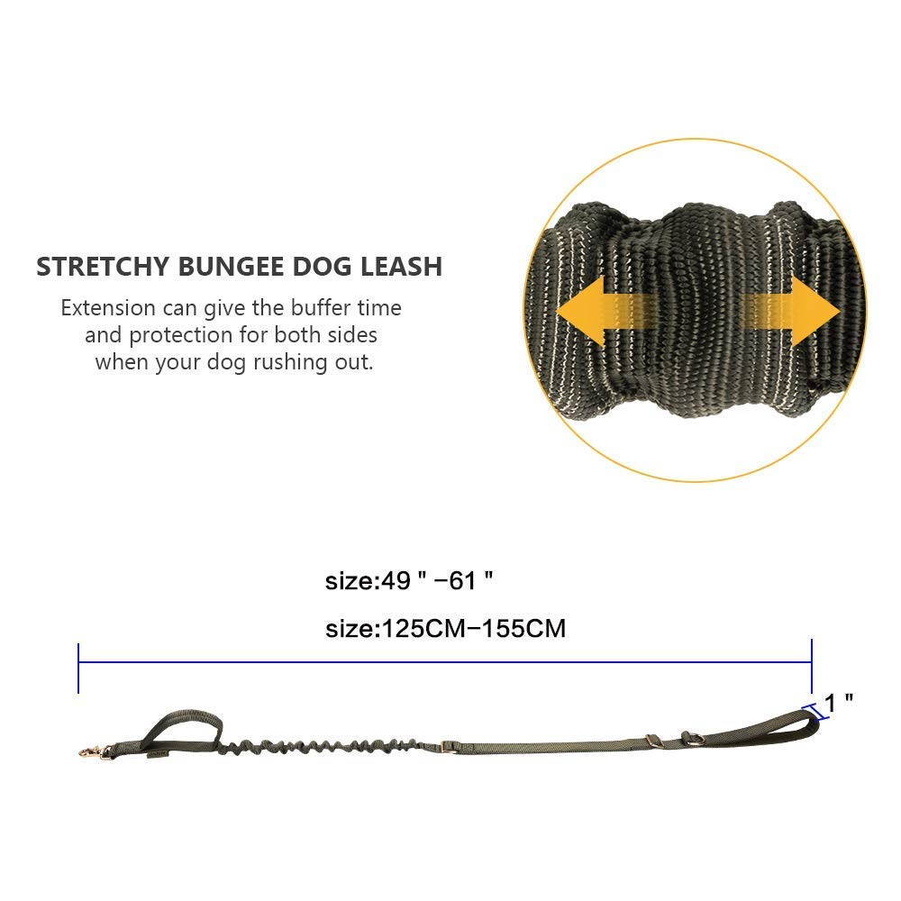 **Tactical Bungee Dog Leash - Adjustable Dog Pack with Handle, Hound Dog Saddle Bag Backpack for Hiking, Camping & Outdoor Adventures**