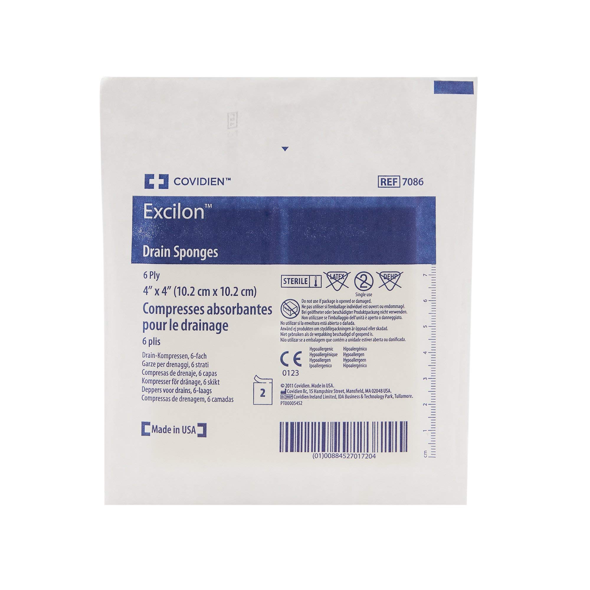 Covidien 7086 Excilon Sterile Drain Sponges 4