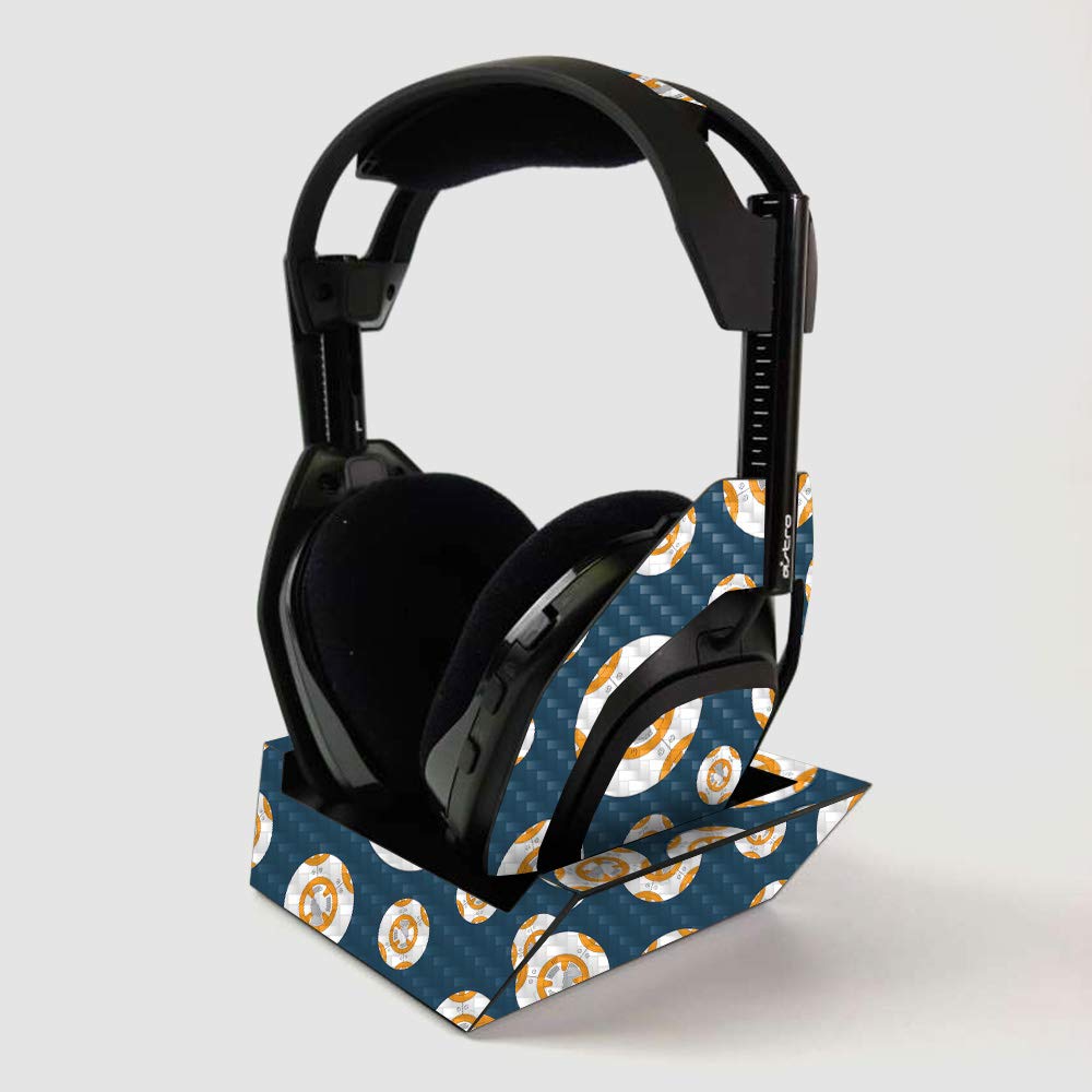 MightySkins Carbon Fiber Skin for ASTRO Gaming A50 Wireless Headphones & Base Station - Mini Galaxy Bots Design | Protective, Durable Textured Finish | Easy to Apply | Made in USA | Perfect for Gaming Setups & Headphone Protection