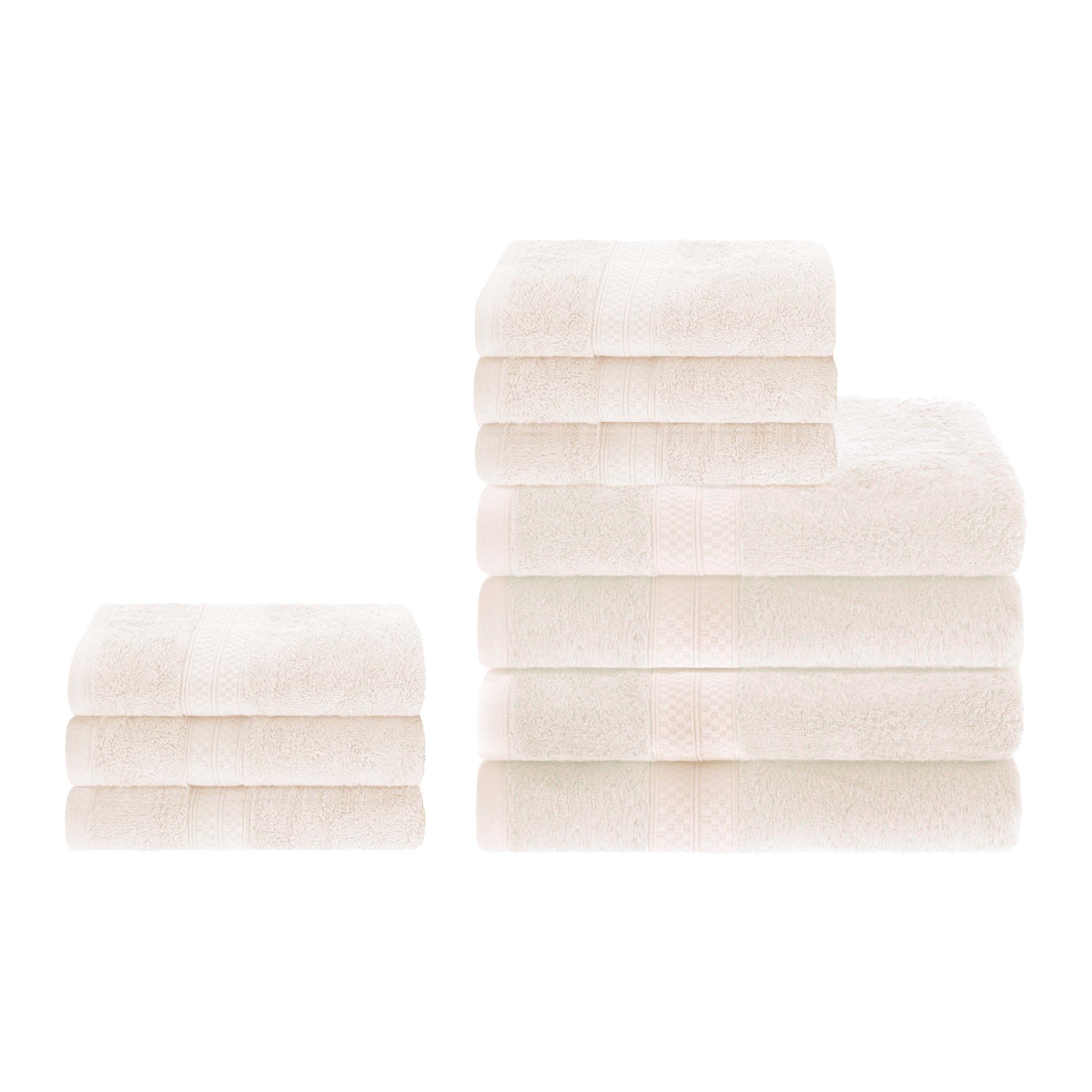 Ultra Soft Rayon Bamboo Cotton Blend Bath & Hand Towel Set | Eco-Friendly, Absorbent & Luxurious for Spa, Bathroom & Guest Use