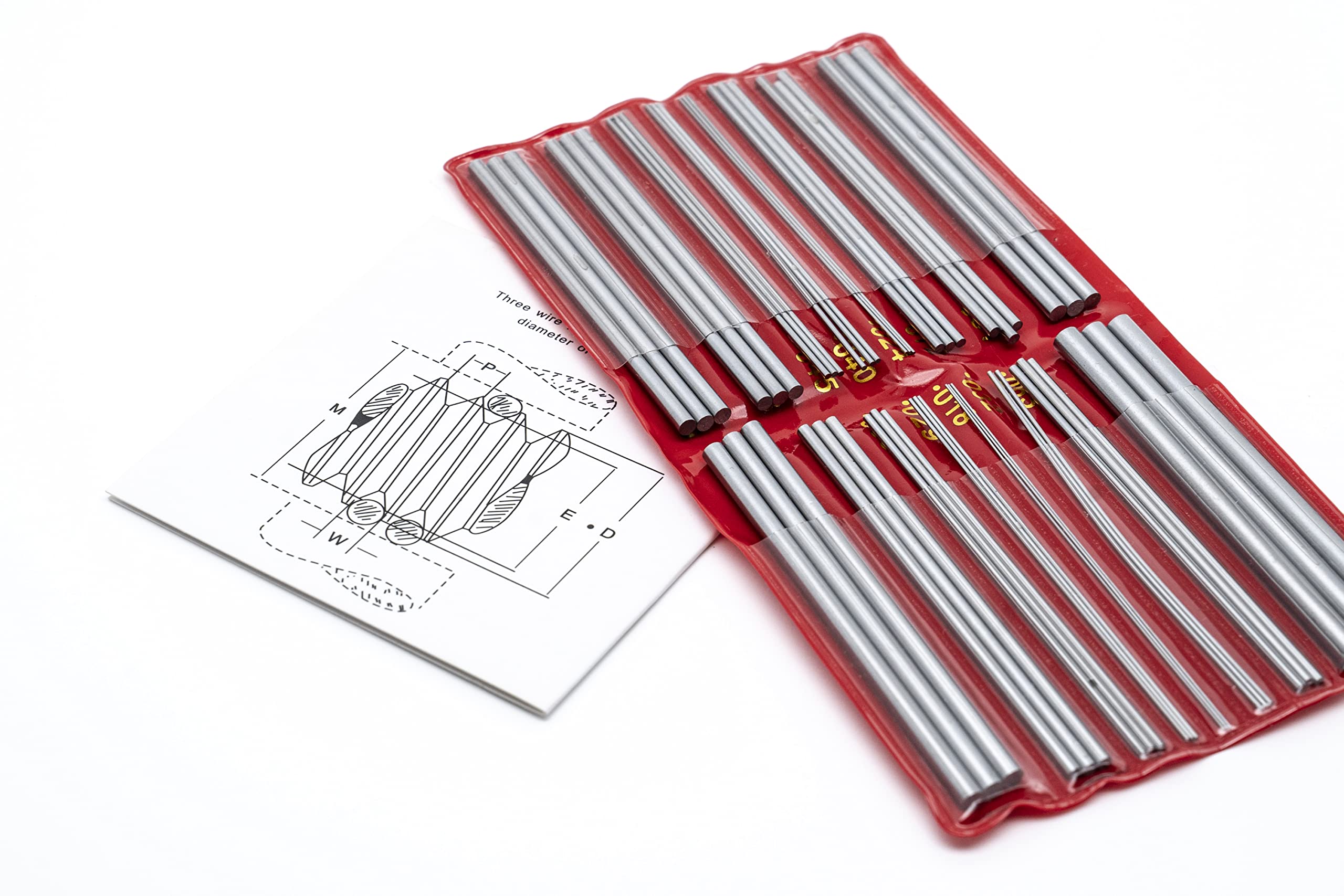 48-Piece Thread Wire Measuring Set - Precision Thread Pitch Gauge for DIY, Automotive & Industrial Use - Ideal for Mechanics, Engineers & Hobbyists