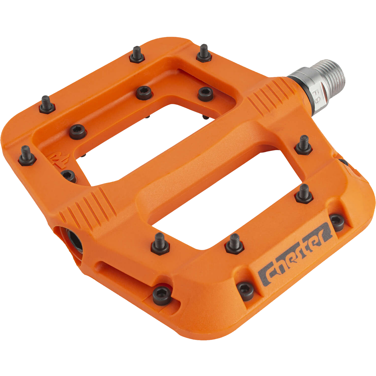 Chester 9/16 Orange BMX Bike Platform Pedals - Non-Slip Bicycle Pedals for Mountain Bikes & BMX - Perfect for Commuting, Trail Riding & Urban Cycling