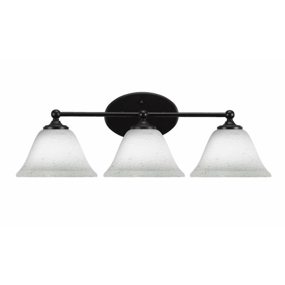 Matte Black Capri 3-Light Bathroom Vanity Light Fixture (5913-MB-311) - Perfect for Modern Bathroom & Dressing Room Lighting