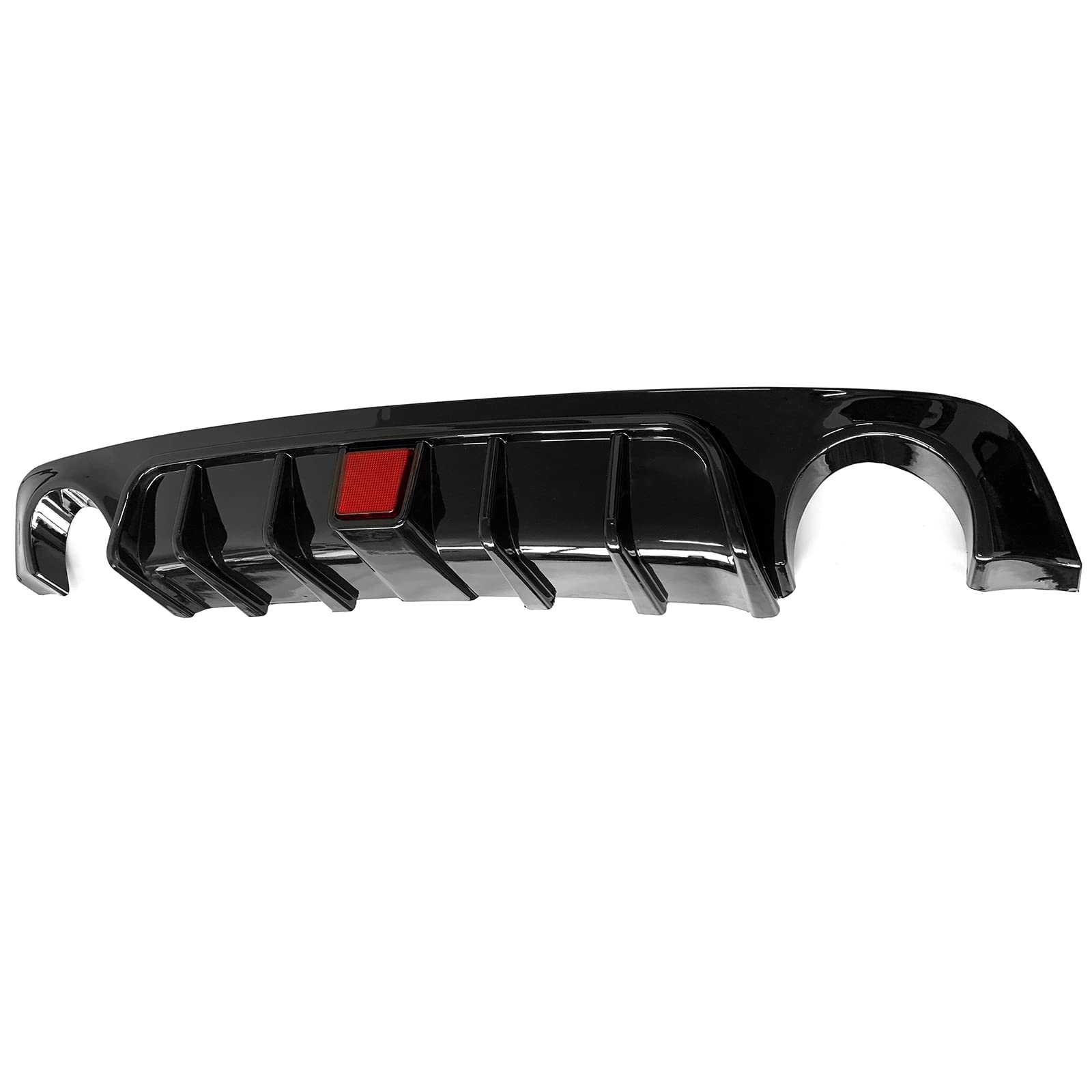**FREEMOTOR802 Gloss Black Rear Diffuser with LED Brake Light for 2018-2024 Infiniti Q50 | PP Bumper Lip Spoiler & Valance Panel | Exterior Styling Trim Kit – Upgrade Your Ride for Sporty Looks & Nighttime Safety**    *(Perfect for car enthusiasts seeking aggressive styling, improved aerodynamics, and enhanced rear visibility during night driving.)*