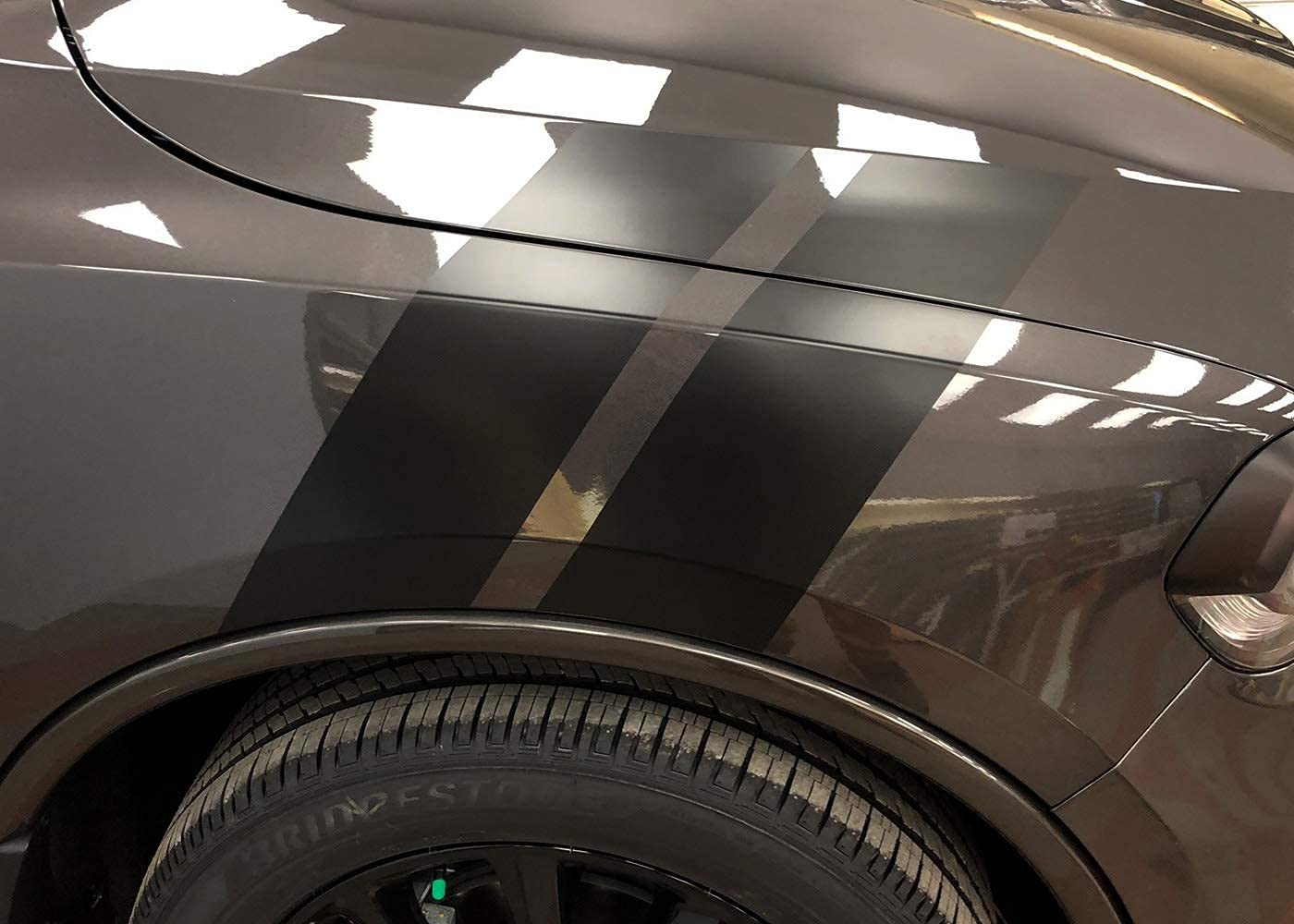 2014+ Dodge Durango Carbon Fiber Fender Hash Stripe Decal Kit - Pair for Both Sides - Durable Vinyl Decals for Car Exterior Customization - Perfect for Off-Road & Street Style Enhancement