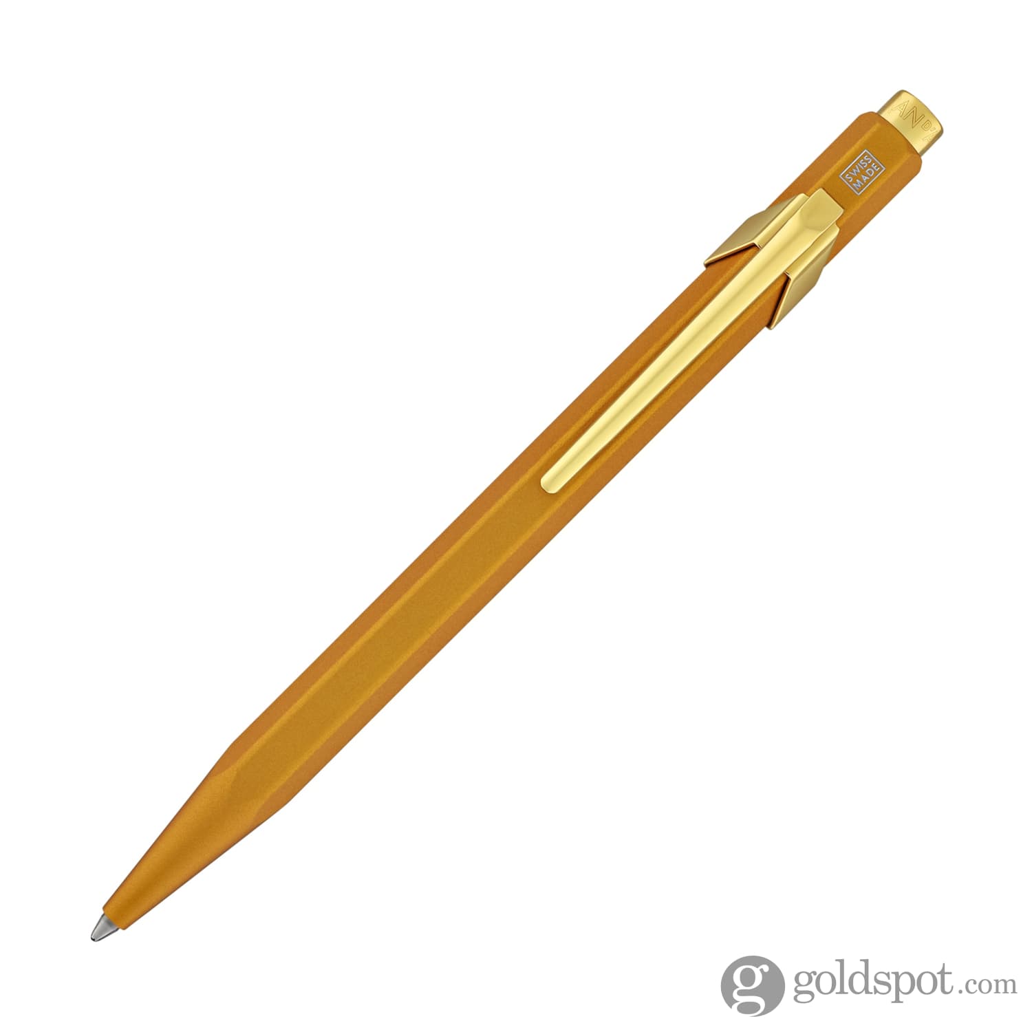 Premium Caran d'Ache 849 Metal Collection Gold Ballpoint Pen - Luxury Writing Instrument for Professionals, Gifts & Office Use