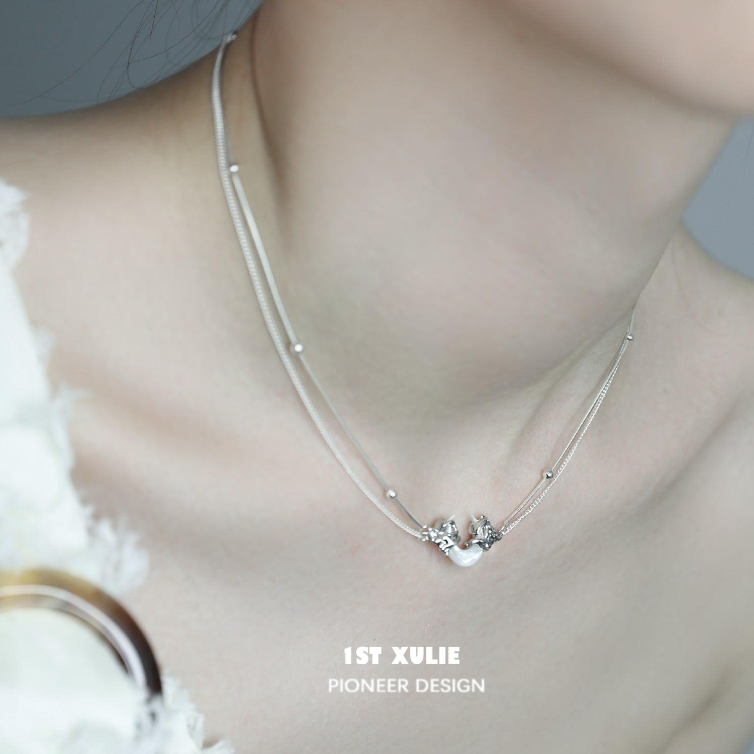 MYTH OF THE MOON Pendant Necklace - 925 Sterling Silver with 24K Gold Plating - Elegant Jewelry Gift for Women - Perfect for Date Night, Weddings & Special Occasions