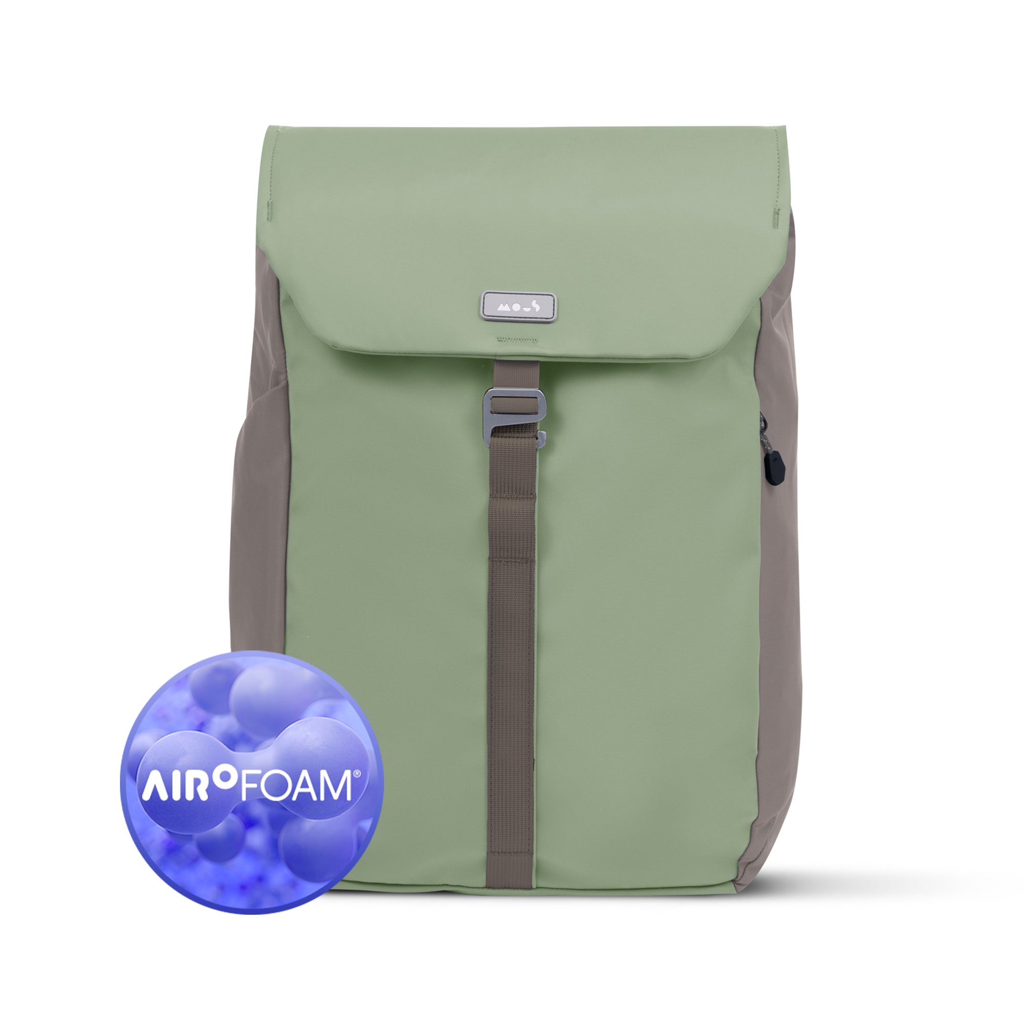 Flap Backpack with AiroFoam® Technology - Lightweight & Comfortable Sage Green Backpack for School, Travel & Outdoor Adventures
