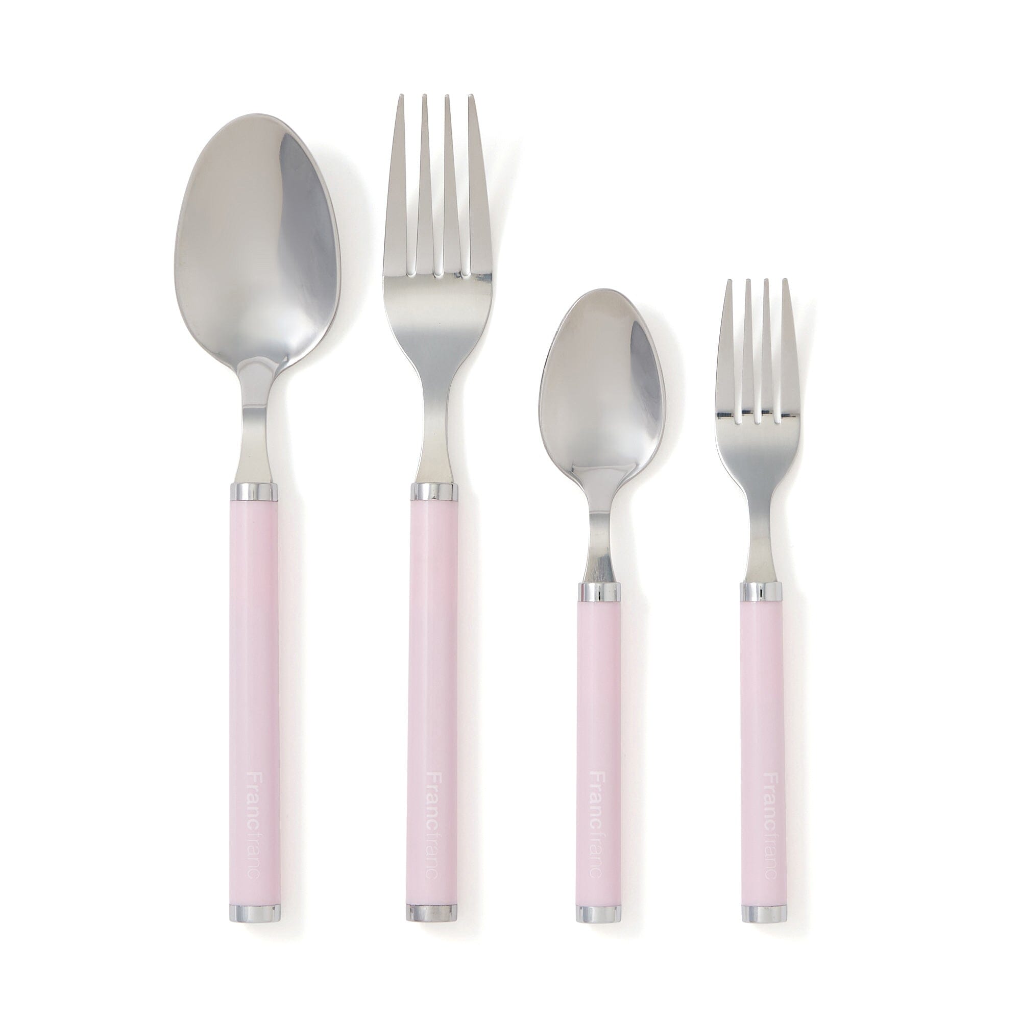 Premium 4-Piece Pink Cutlery Set with Custom Logo - Elegant Flatware for Dining, Gifts, and Home Decor