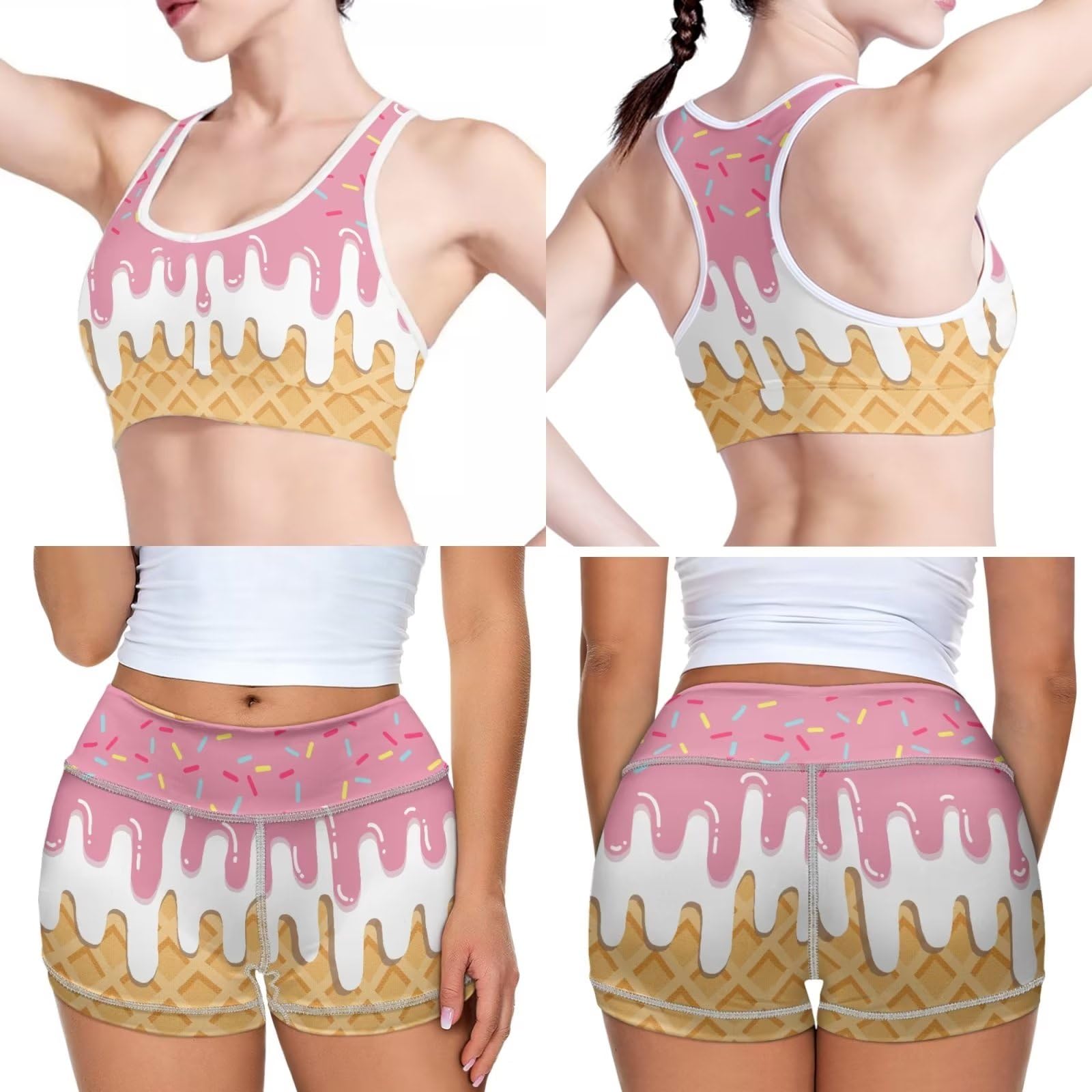 POLERO Women's 2-Piece Workout Set - Matching Yoga Shorts & Sports Bra for Gym, Yoga & Athletic Exercise | Perfect for Fitness, Running & Active Lifestyle