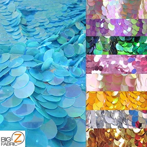 Big Dot Sequin Hologram Mesh Fabric by The Yard - DIY Dress, Backdrop, Costume Accessories - Holographic Paillettes Material (Mermaid Pink) for Party Decor, Fashion Design, and Photo Shoot Backgrounds