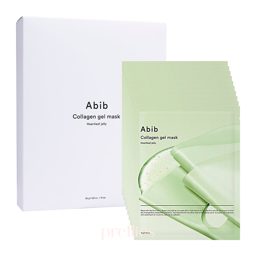 Abib Collagen Gel Mask with Heartleaf Jelly - 10 Sheet Box for Hydrating & Soothing Skin - Perfect for Daily Skincare Routine & Spa Night