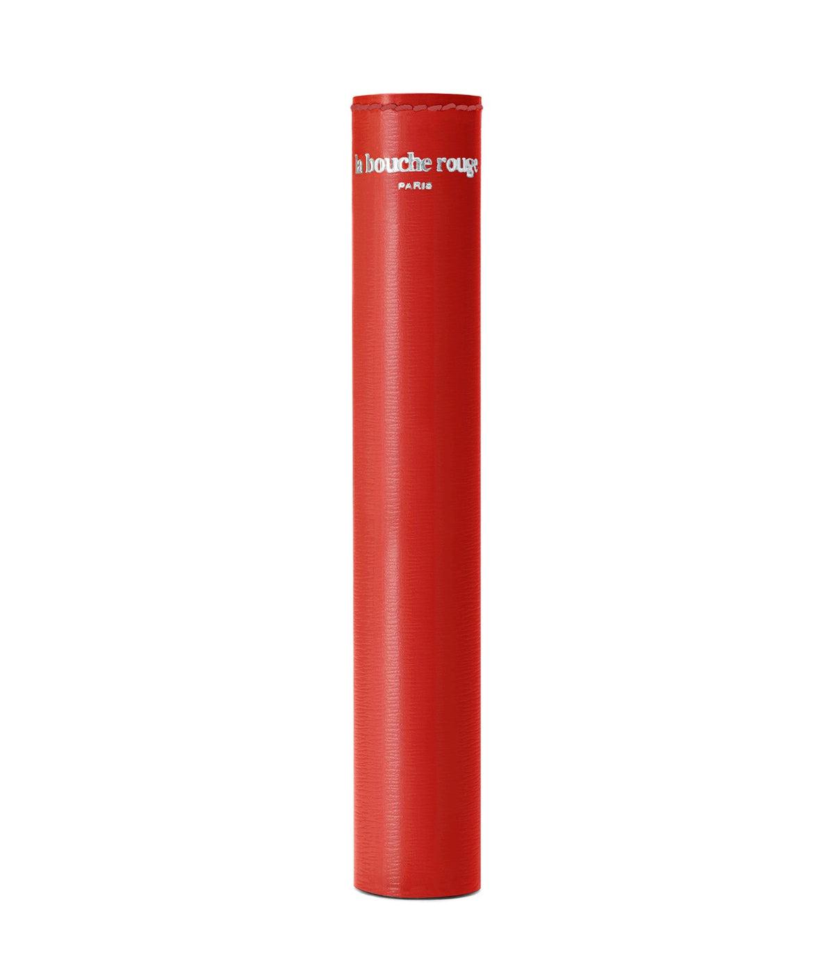 Premium Red Leather Mascara Case Holder - Travel-Friendly Makeup Organizer for Eyebrow Brushes & Eyeliner (Perfect for Home, Travel & Gift Giving)