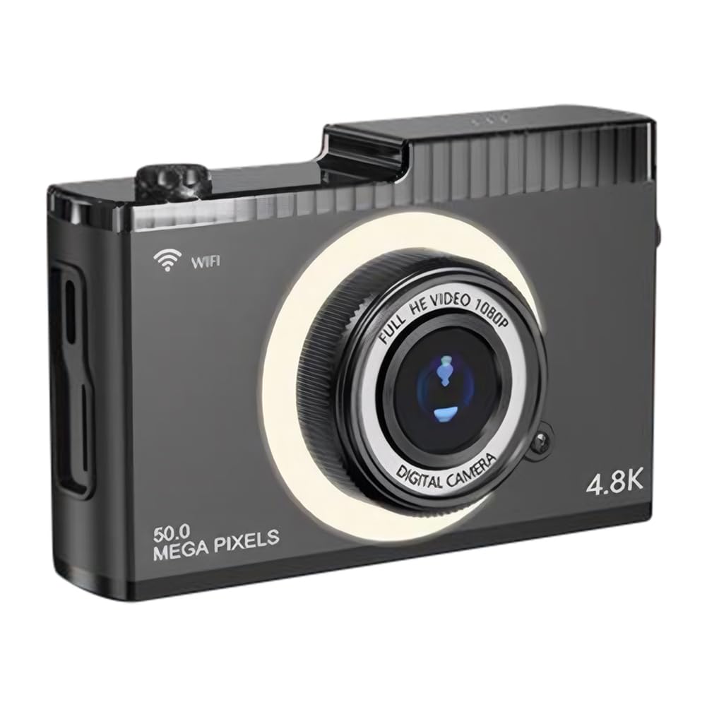 LYEAA 4K 50MP Digital Camera with 8x Optical Zoom, WiFi, Auto Focus & Fill Light - Vlogging, Travel Photography & YouTube Content Creation Camera