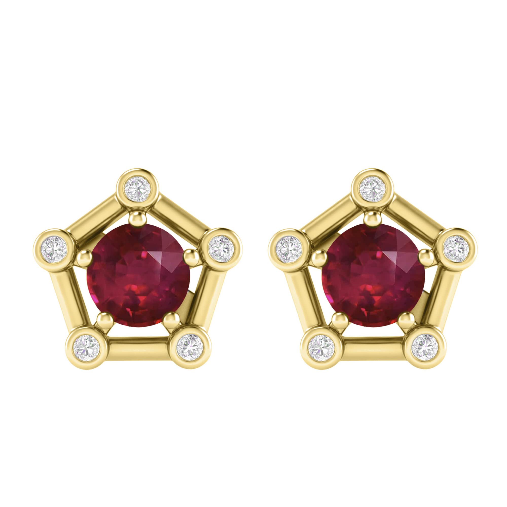 14K Gold Over Sterling Silver White Topaz Stud Earrings for Women – Elegant Everyday & Gift Jewelry for Birthdays, Anniversaries, and Special Occasions
