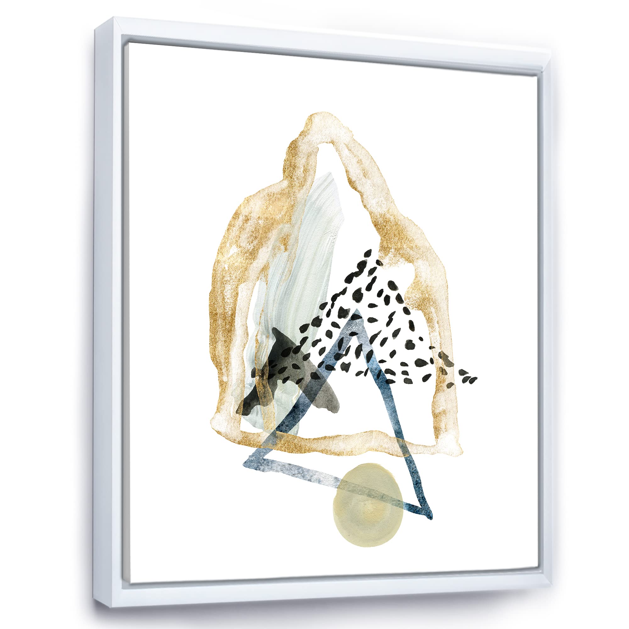 Minimalist Mountain Landscape with Moon Canvas Wall Art - Modern Framed Home Decor for Living Room, Bedroom & Office