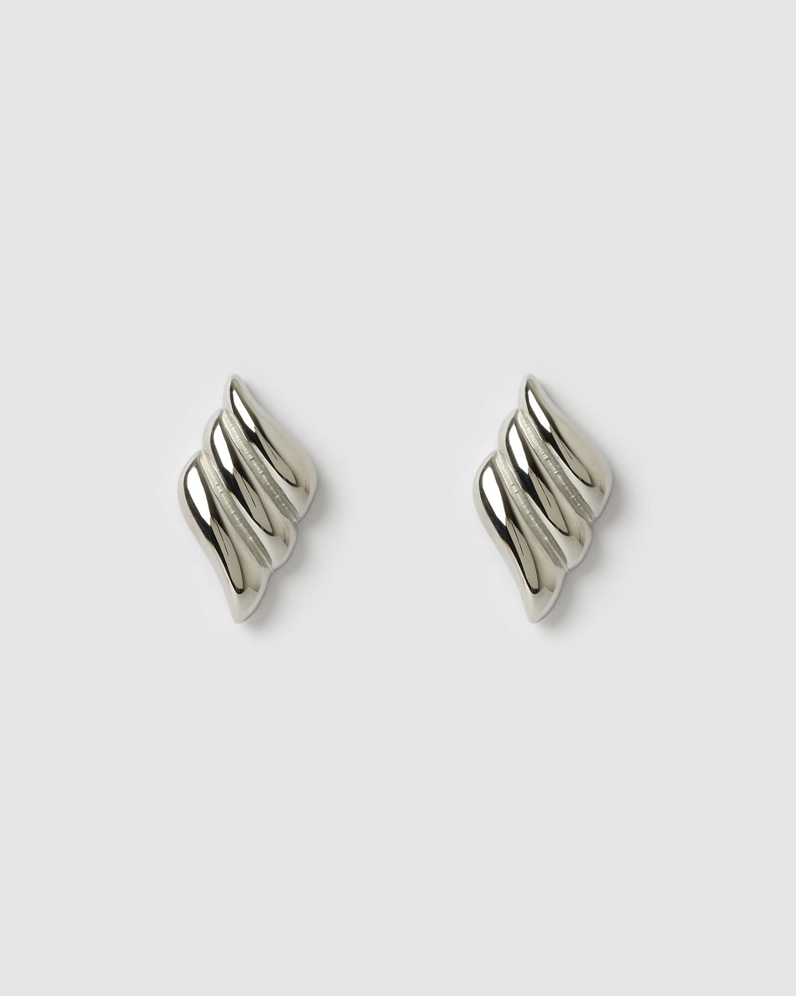 Izoa Silver Ash Stud Earrings - Minimalist & Elegant Jewelry for Women, Perfect for Everyday Wear, Parties & Gifts