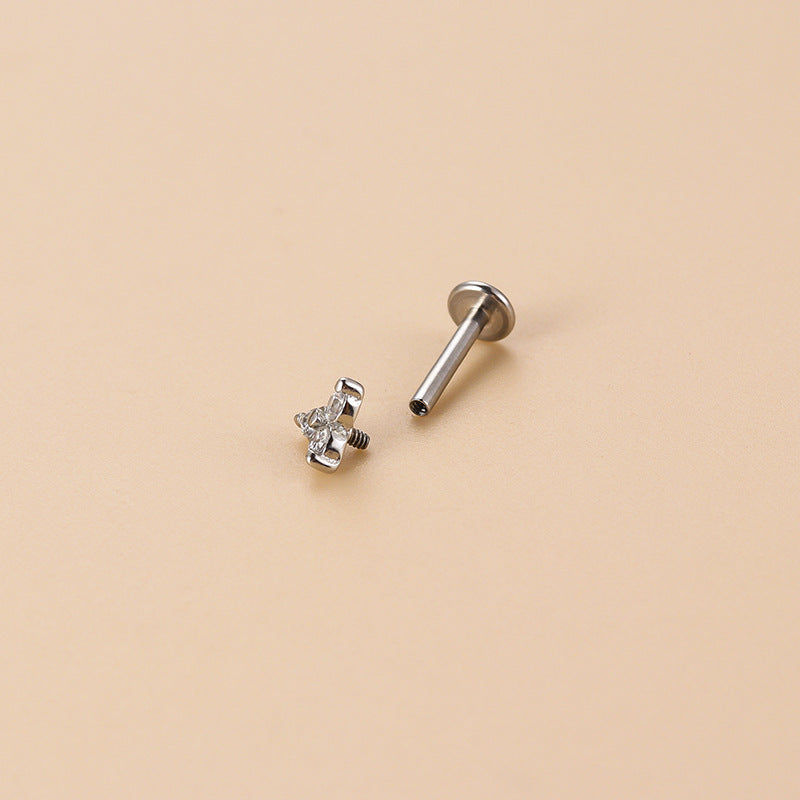 16G Surgical Steel Cartilage Earrings - Triangle Stud Earrings for Women | Hypoallergenic Body Jewelry for Pierced Ears | Perfect for Everyday Wear, Parties & Special Occasions