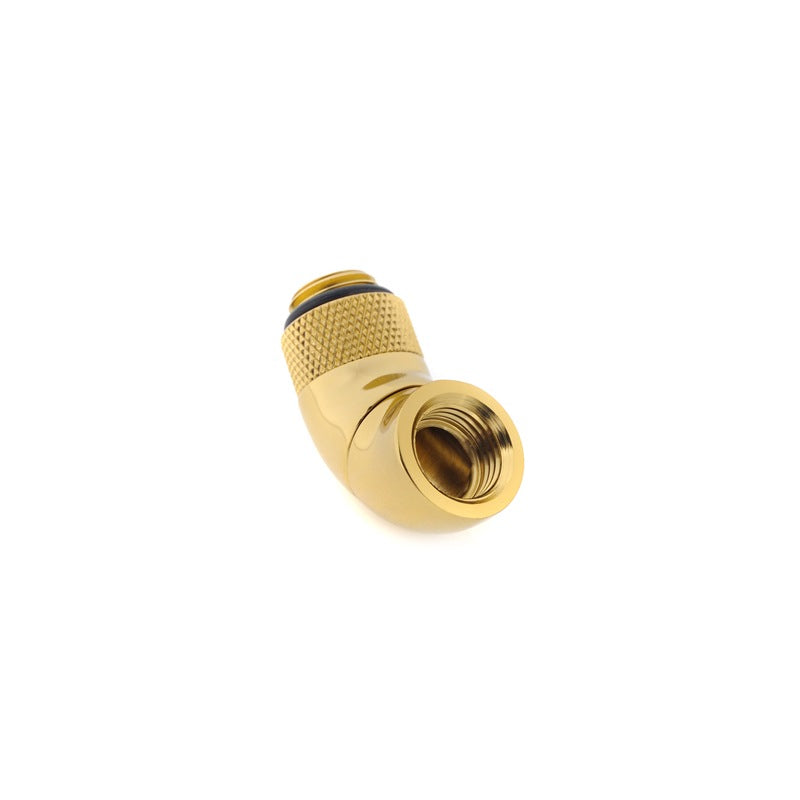 Bitspower Dual Rotary 90 Degree Extender Fitting - True Brass G1/4 Thread for PC Water Cooling Systems | Perfect for Custom Loop Builds & Hardline Tubing Installations