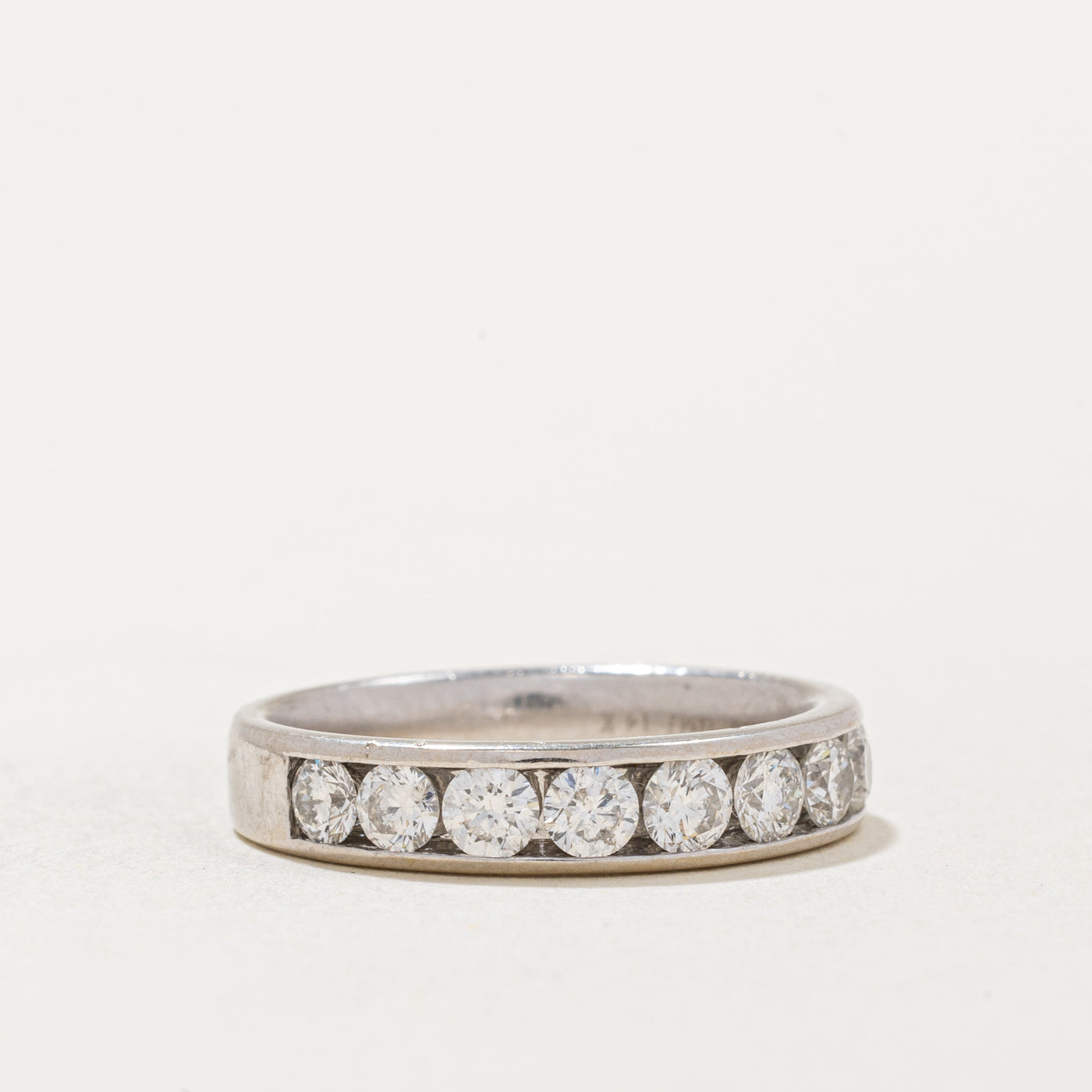 Channel Set Semi Eternity Diamond Wedding Band - 0.98 Carat Total Weight (CTW) - Size 6 - Perfect for Engagement Rings, Anniversary Gifts & Bridal Jewelry