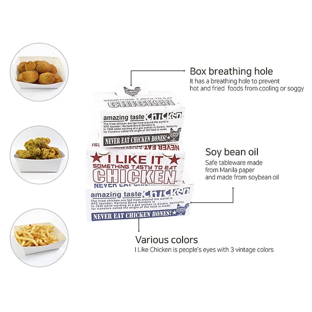 50-Pack Large Fried Chicken Containers 8