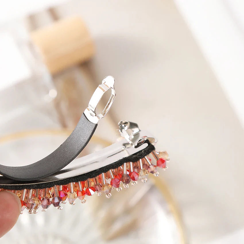 Sparkling Rhinestone Pearl Hair Clip Headband - Elegant Bridal Hair Accessories for Weddings, Parties & Special Occasions