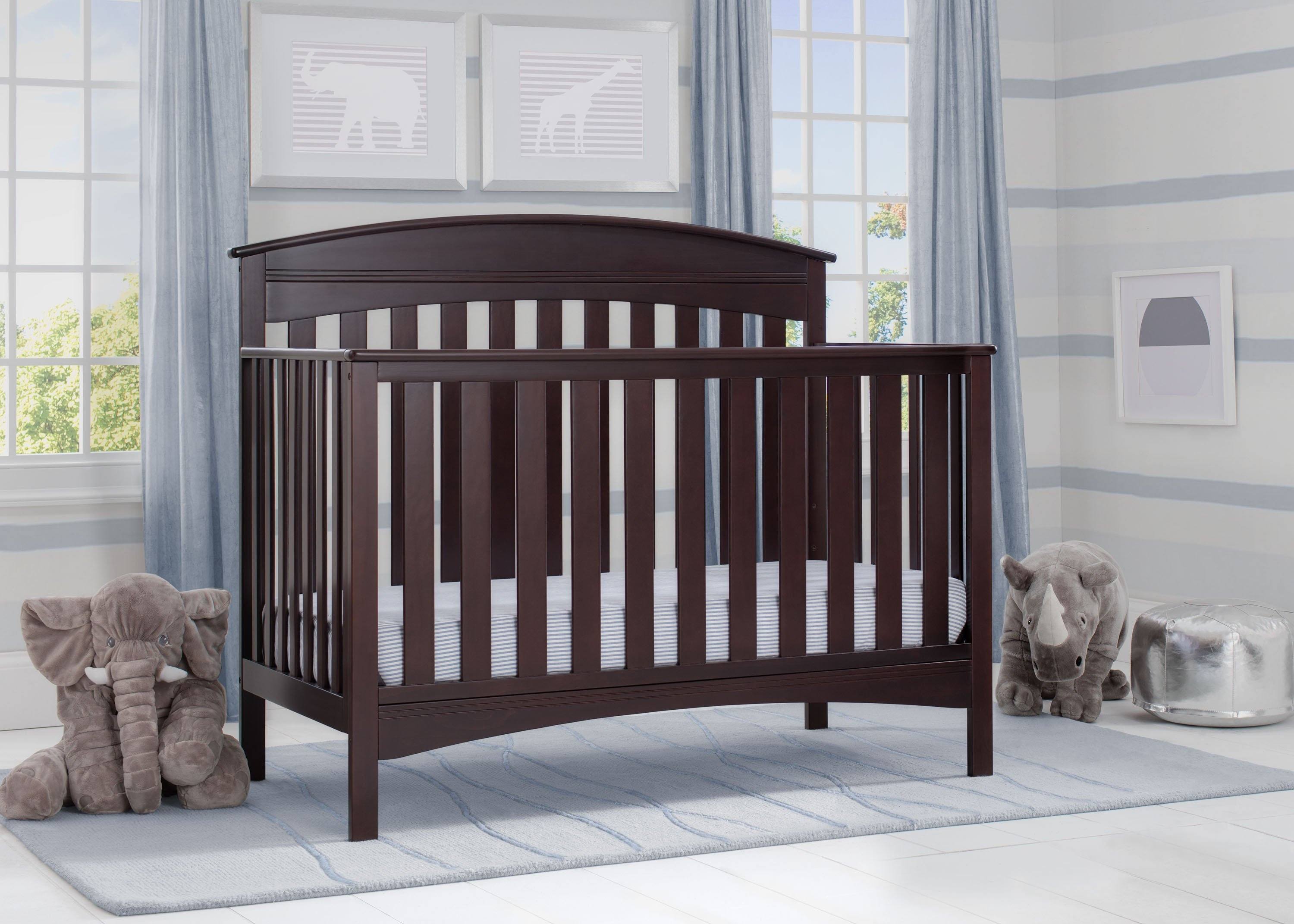 Bennington Elite Arched 4-in-1 Convertible Crib - Convertible Baby Crib to Toddler Bed, Daybed & Full-Size Bed | Perfect for Nursery, Bedroom & Guest Room