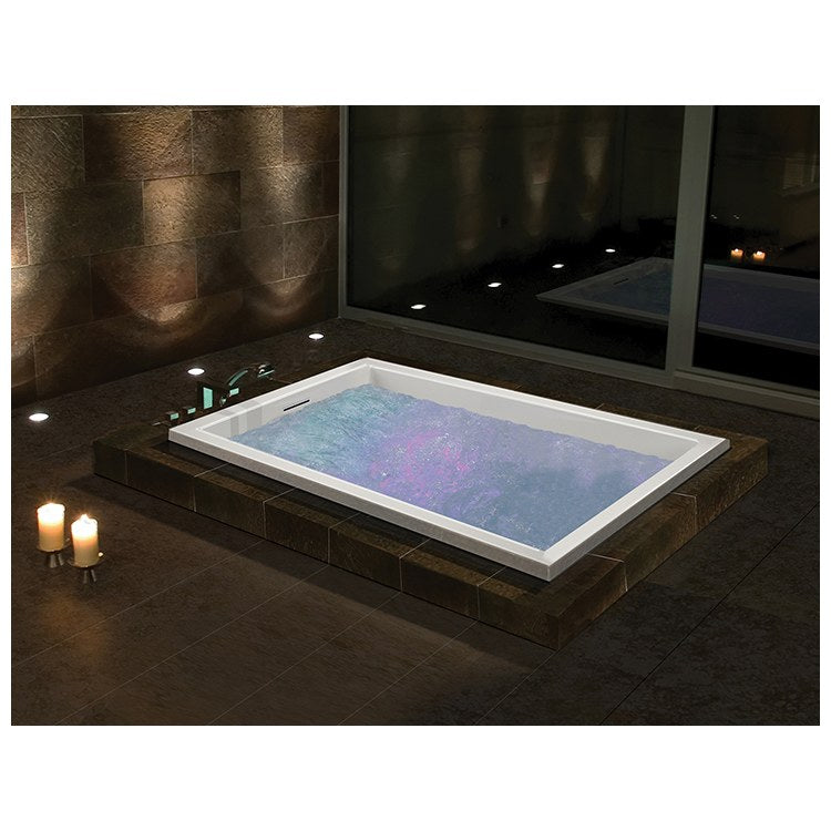 Andrea 11 60 x 36 Inch Drop-In Air Massage Bathtub - White Rectangle Acrylic CXL 90 Gallons (20 3/4 Inch) for Luxury Bathroom Spa & Relaxation at Home