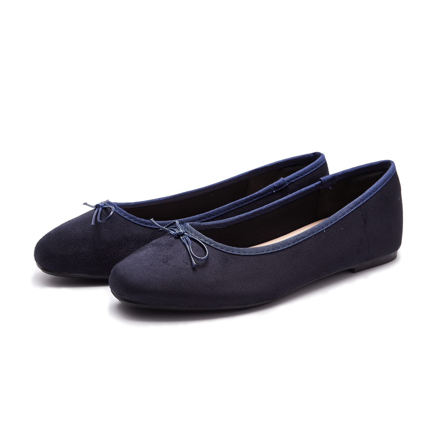 Women's Comfortable Round Toe Ballet Flats - Elegant Bow Dress Shoes for Work, Party & Everyday Wear | Breathable & Lightweight Walking Shoes for Women