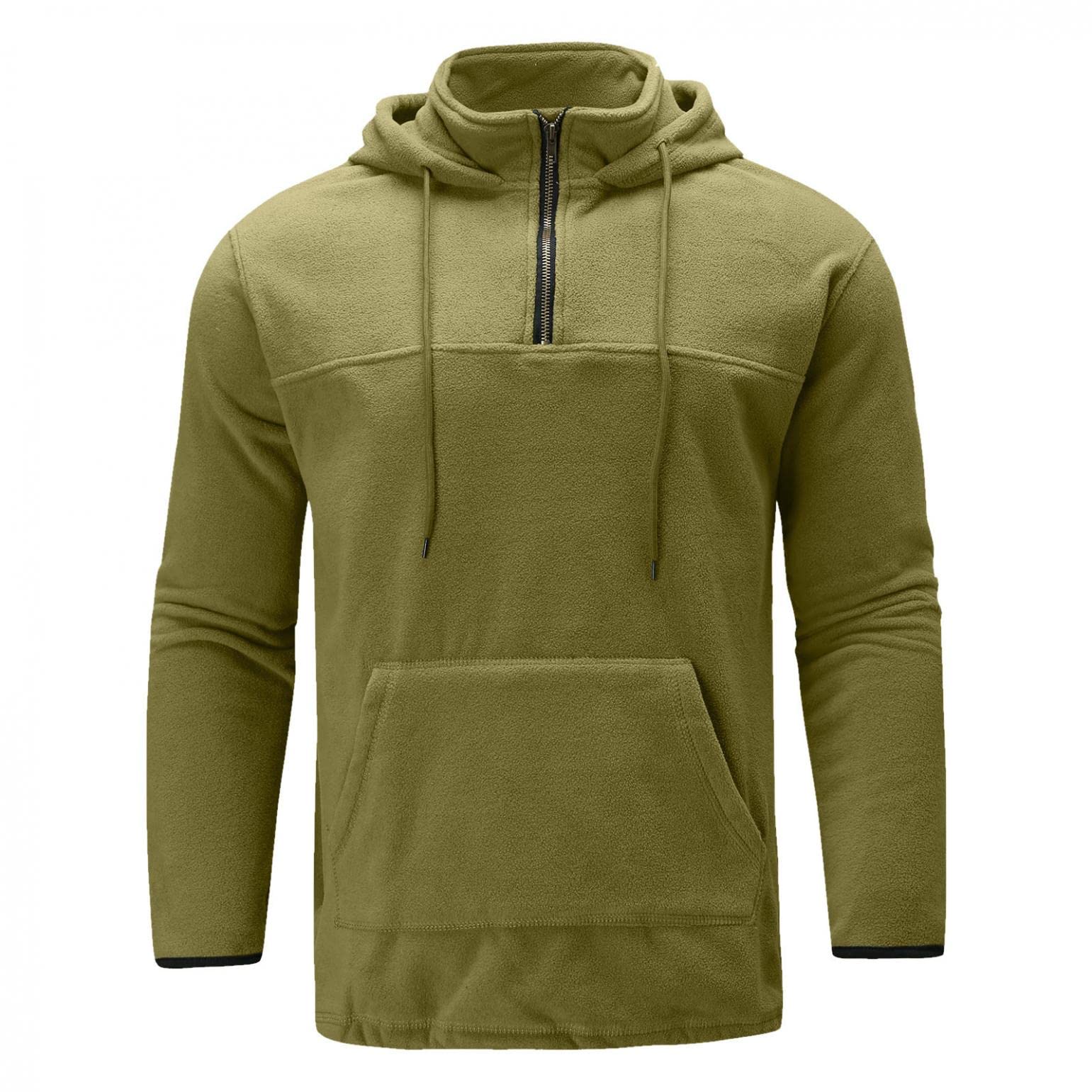 TOWMUS Men's Fashion Polka Dot Athletic Hoodies - Full Zip Long Sleeve Hooded Sweatshirt for Running, Gym & Casual Wear