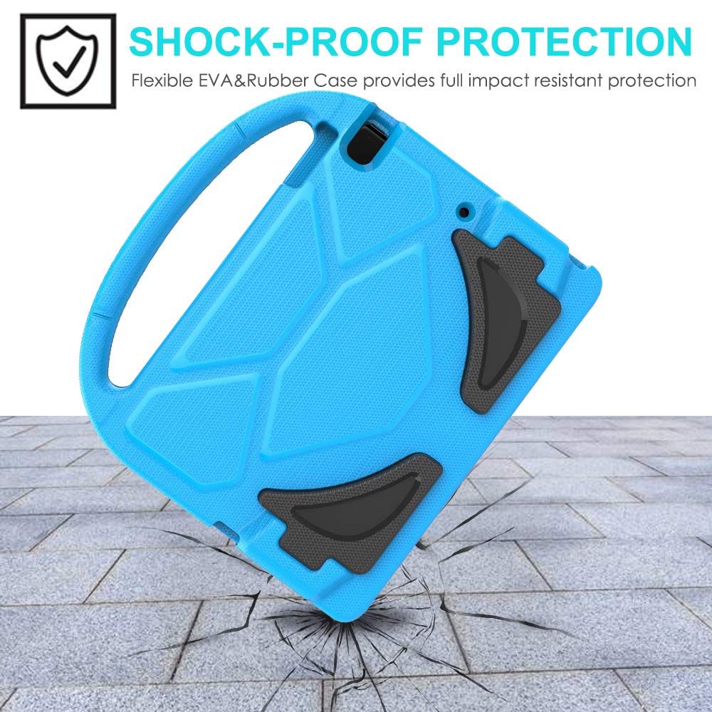 SUPLIK Shockproof Kids iPad Case for iPad 5th/6th Generation, iPad Air 2, iPad Pro 9.7 (9.7-inch 2017/2018) - Durable Protective Cover with Handle Stand & Screen Protector - Perfect for School, Travel & Home Use - Blue