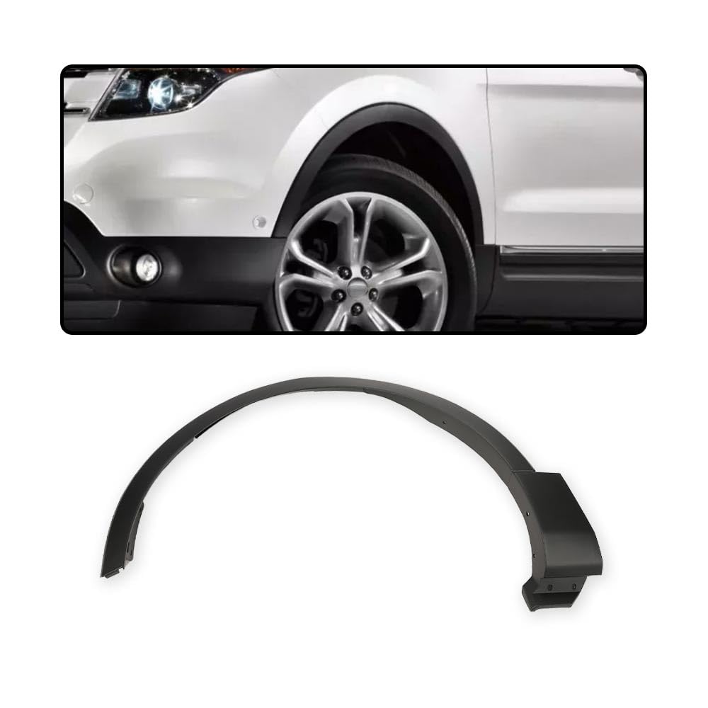 CHEDA Fender Flares for 2011-2015 Ford Explorer - Front Left Black Wheel Cover Arch Trim (FO1290126) | Durable Car Body Protection for Off-Road & Daily Driving