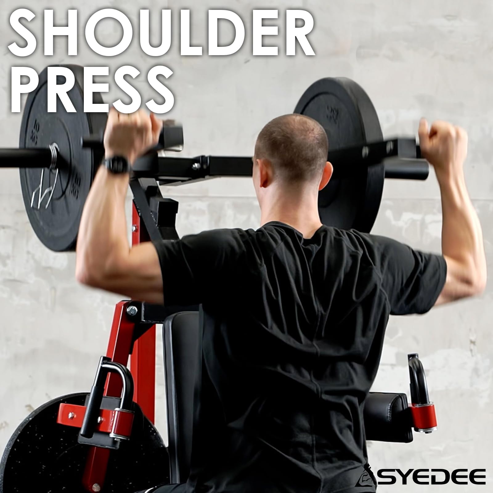 Deltoid and Shoulder Press Machine - Adjustable Lateral Raise Strength Trainer with Padded Seat & Backrest (800lb Weight Capacity) - Home Gym Equipment for Upper Body Workouts, Shoulder Toning & Strength Training