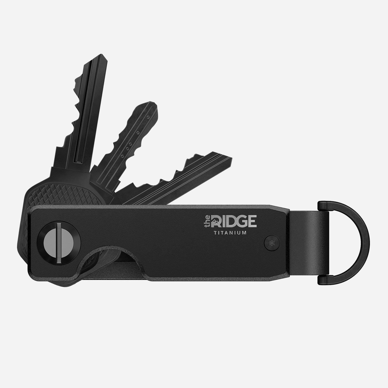 Ridge KeyCase Matte Black Titanium - Slim RFID Blocking Key Holder for Men & Women - Perfect for Home, Office, and Travel Accessories