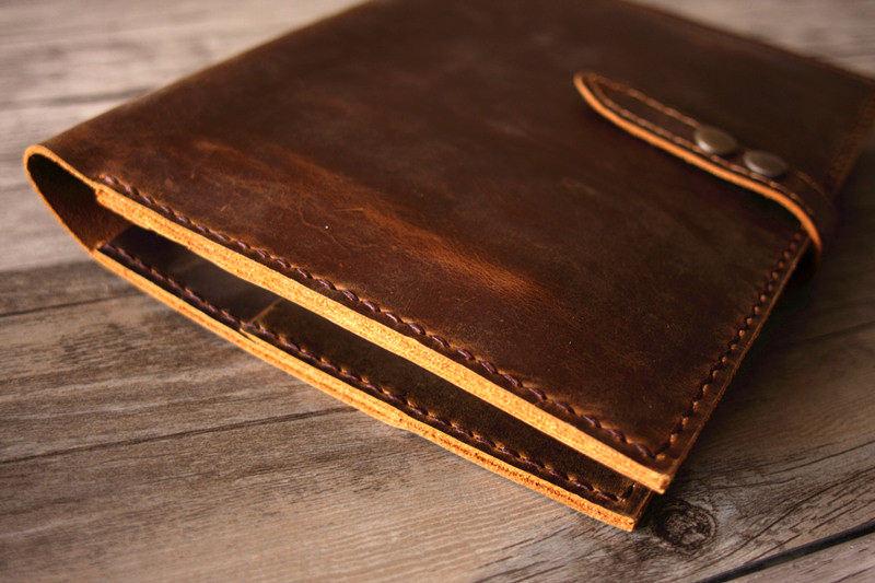 Personalized Brown Leather Notebook Portfolio - Custom Engraved Journal & Writing Pad for Business, Travel & Gifts - Premium Leather Cover with Notepad Holder